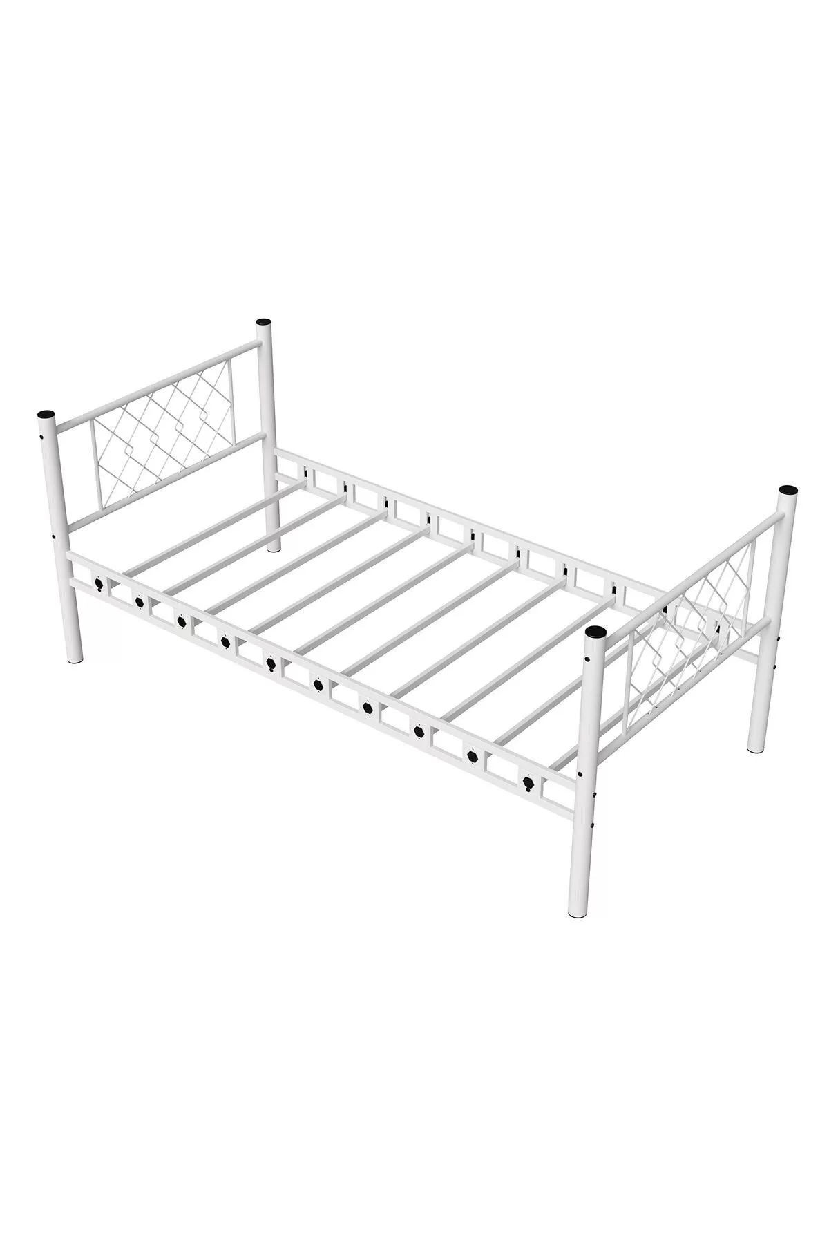 Picture of Metis Tek Kişilik Metal Karyola Beyaz