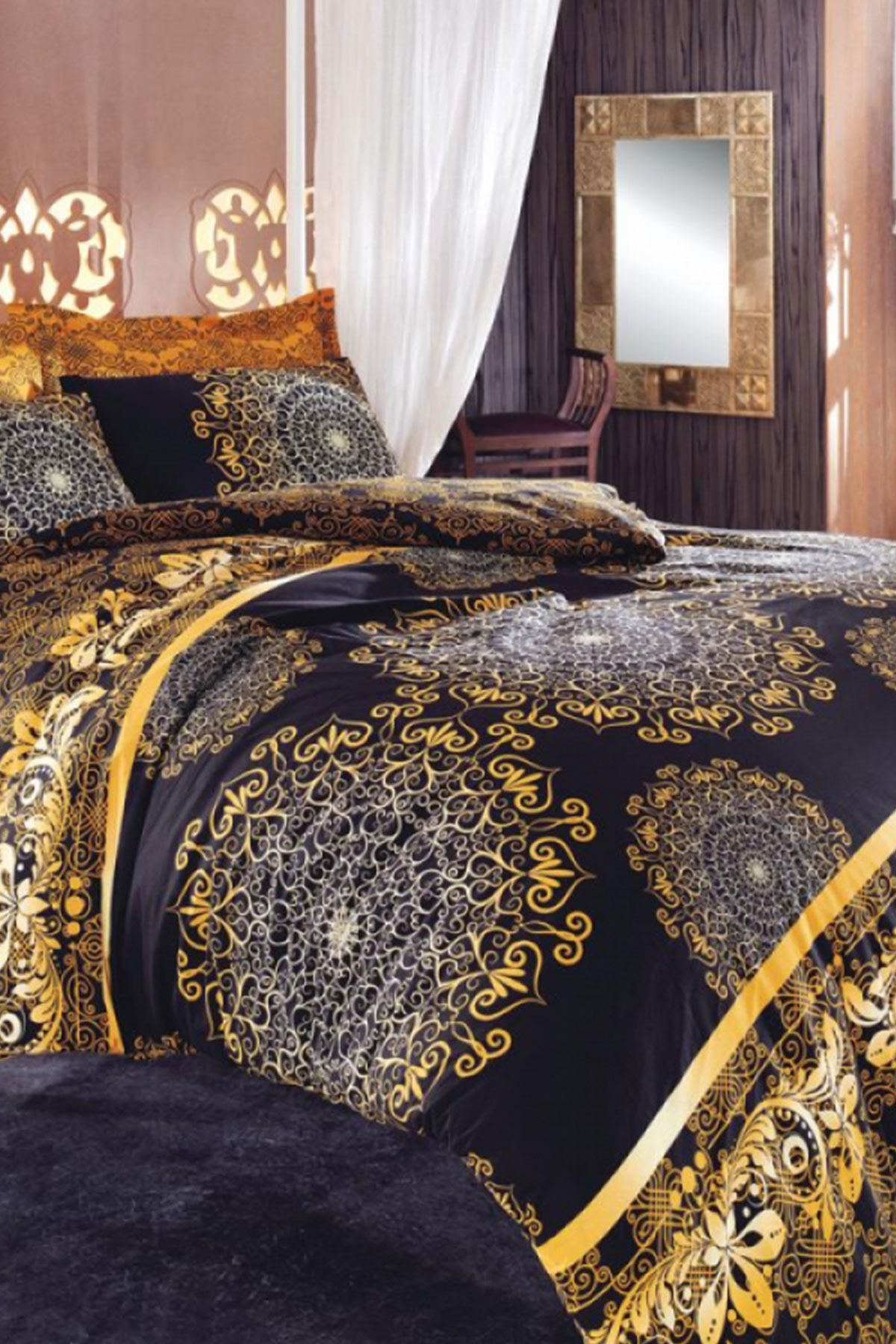 Picture of Osmanlı Çift Kişilik Nevresim Takımı Sarı