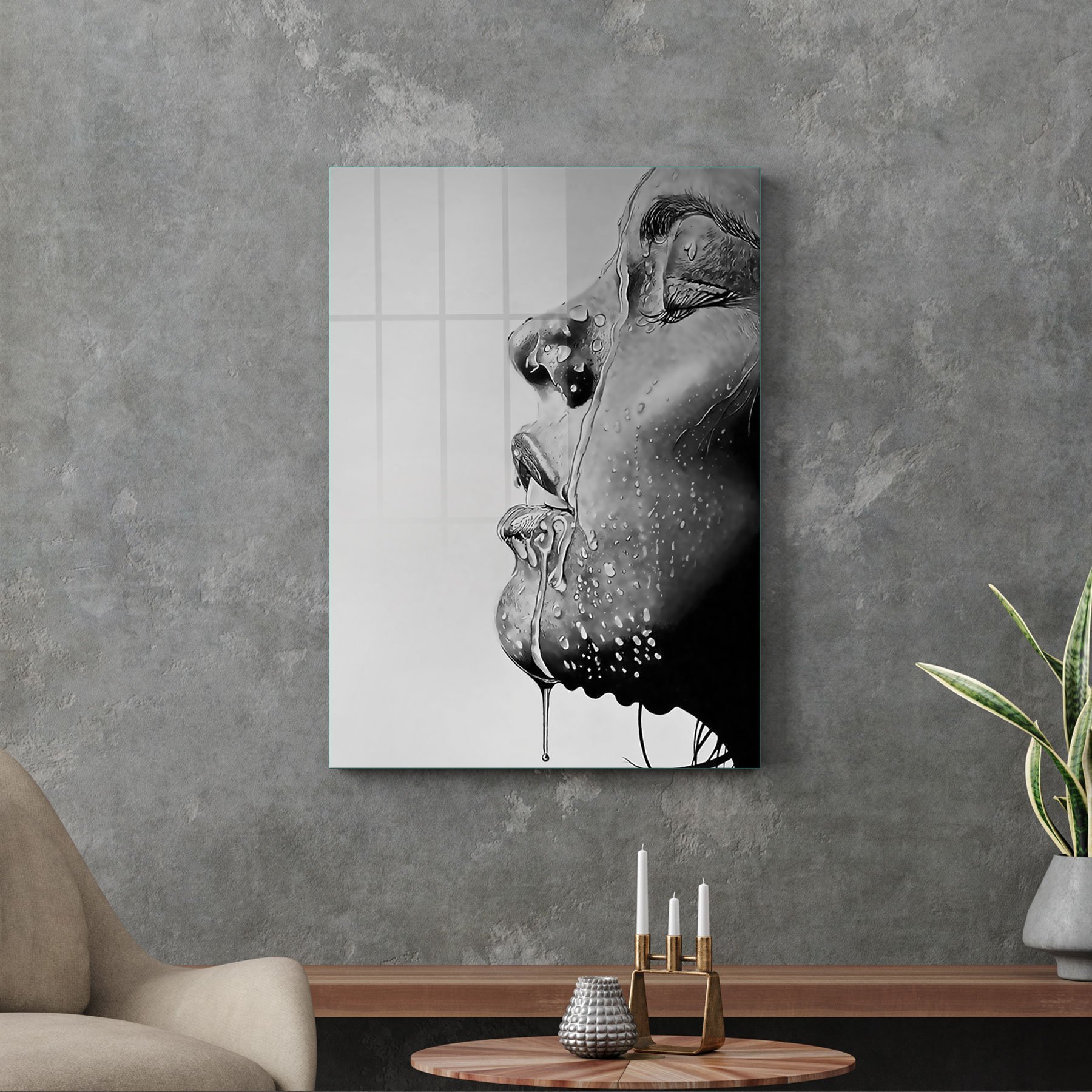 Picture of Decovetro Cam Tablo Black Girl 70x100 cm