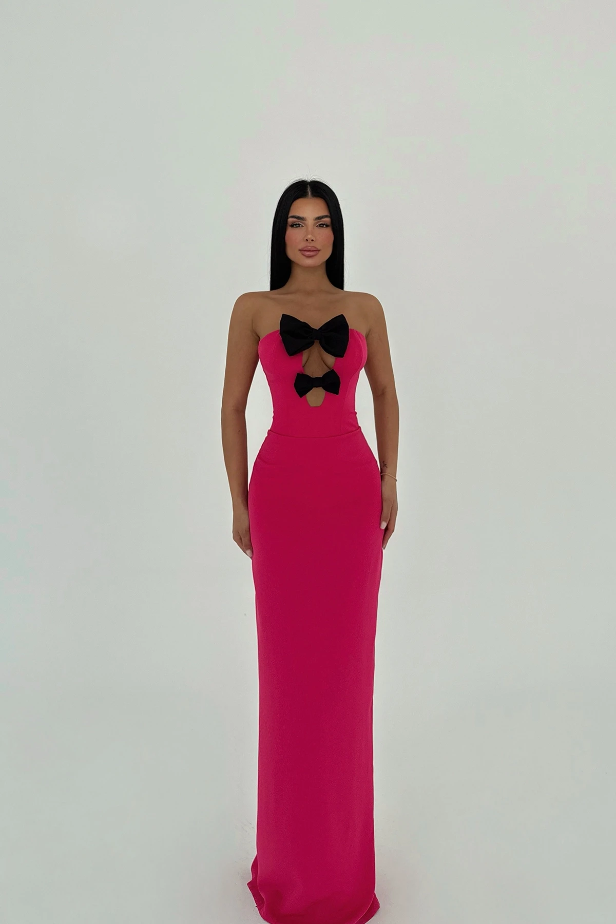 Picture of Fuchsia Arco Bow Detail Dress