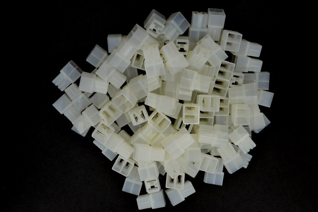 Picture of 100 Adet 2 Terminal Erkek Konnektör Kılıf (6,3 Dişi Fiş İçin)