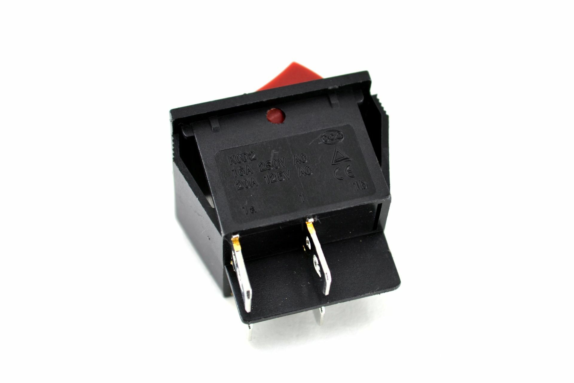 Picture of Çiftli Kırmızı Elektrik Düğmesi 1-0 Işıksız Anahtar 12V-220V MT-ANK07