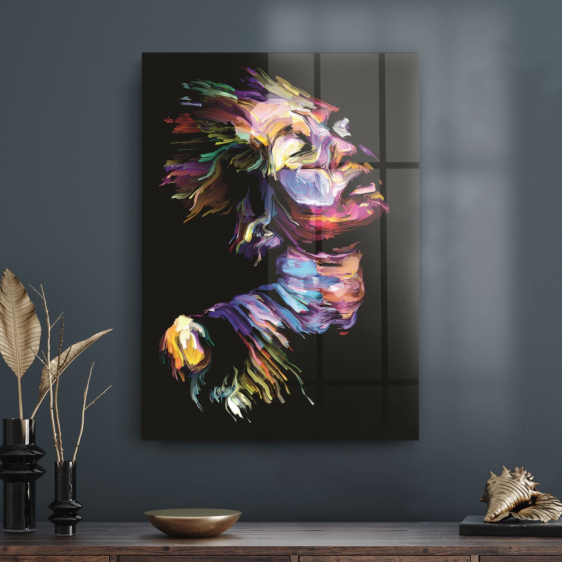 Picture of Decovetro Cam Tablo Abstract Kadın Portresi 30x40 cm