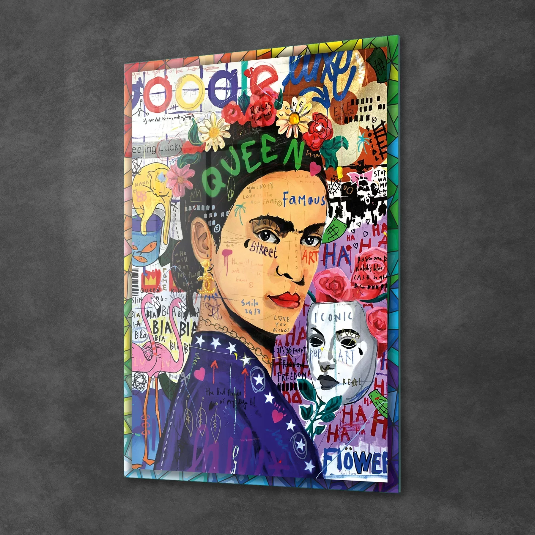 Picture of Decovetro Cam Tablo Pop Art Frida 50x70 cm