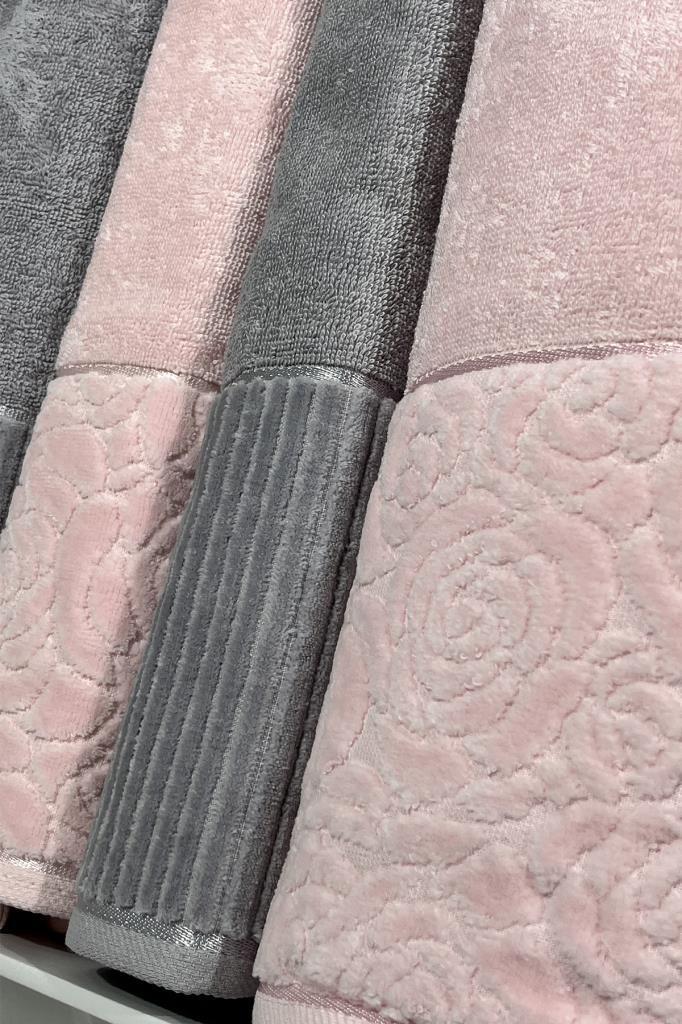 Picture of Sevgi Hamam Takımı 4 Parça Gri - Pudra