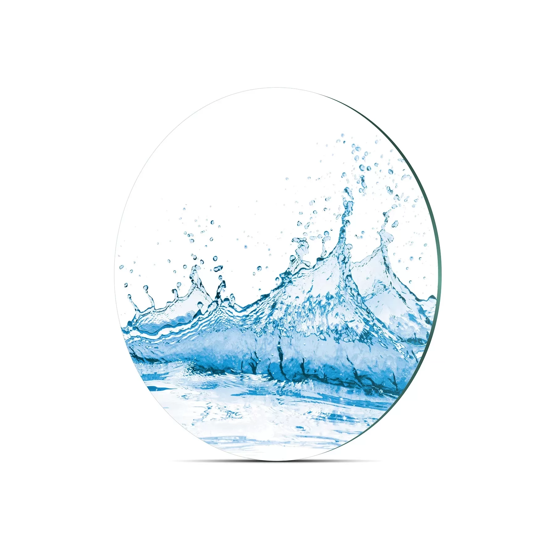 Picture of Decovetro Cam Kesme Tahtası ve Sunumluk Yuvarlak Splash Desenli 30x30 Cm