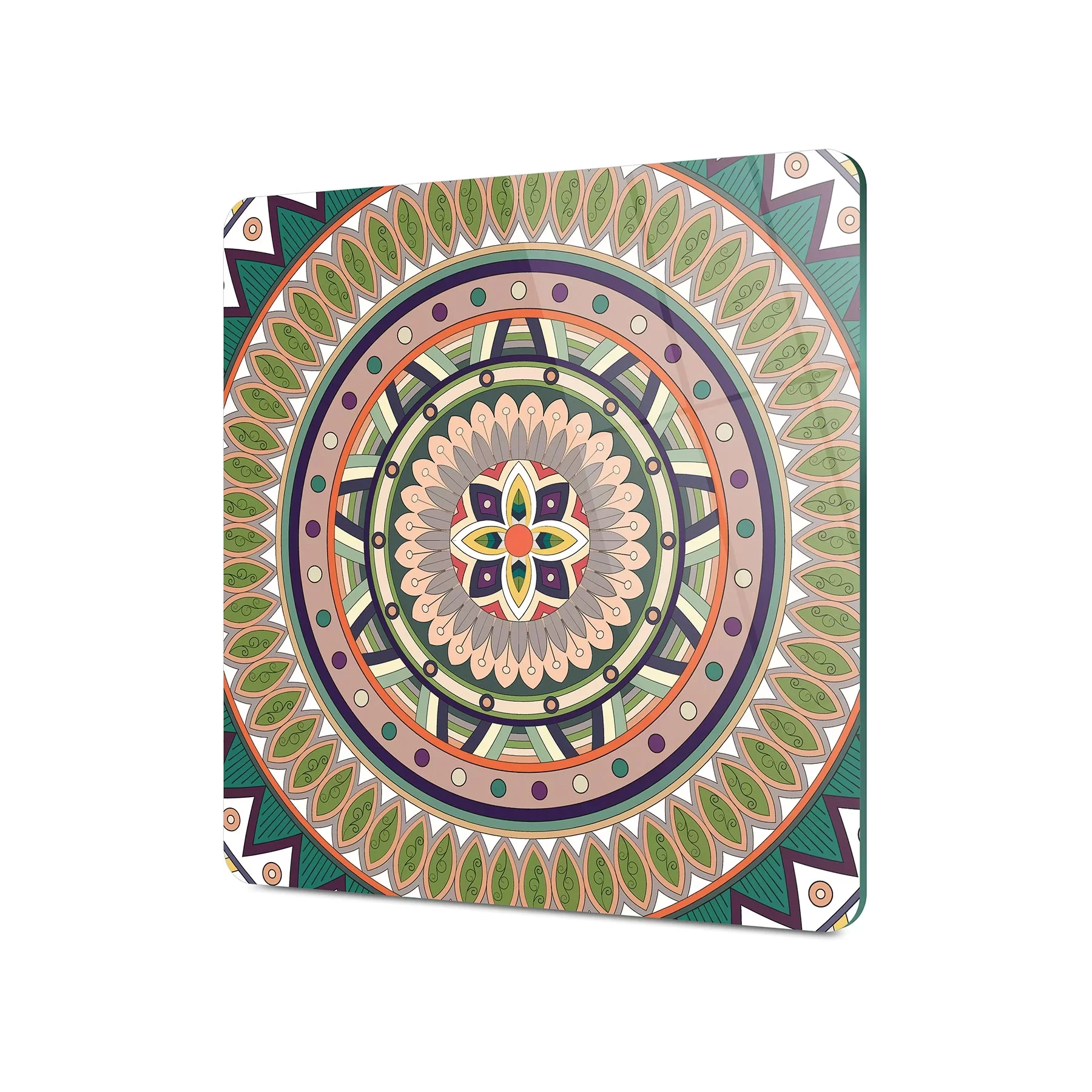 Picture of Decovetro Cam Kesme Tahtası ve Sunumluk Kare Mandala 3 Desenli 30x30 Cm
