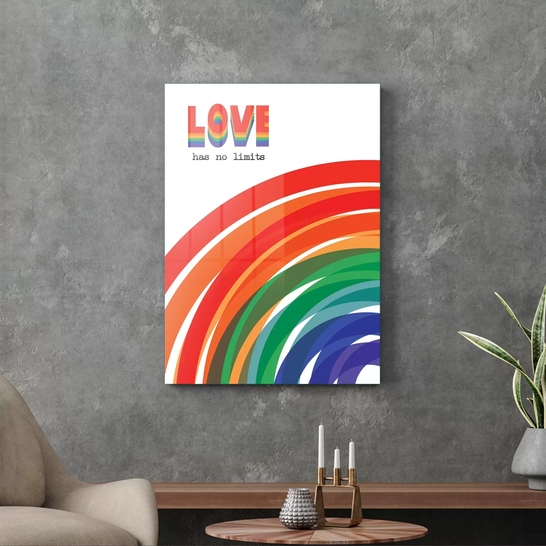 Picture of Decovetro Cam Tablo Love Has No Limits 50x70 cm