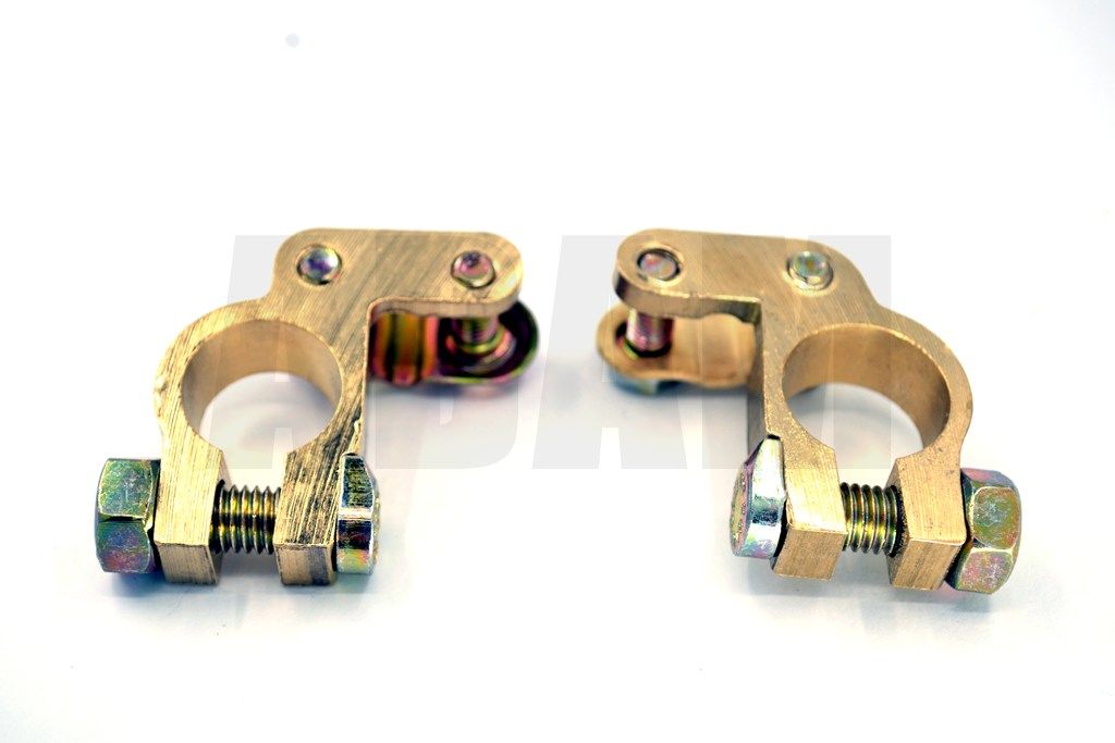 Picture of 1 Takım Kalın Akü Kutup Başı Terminali Kesme Pirinç Artı Eksi