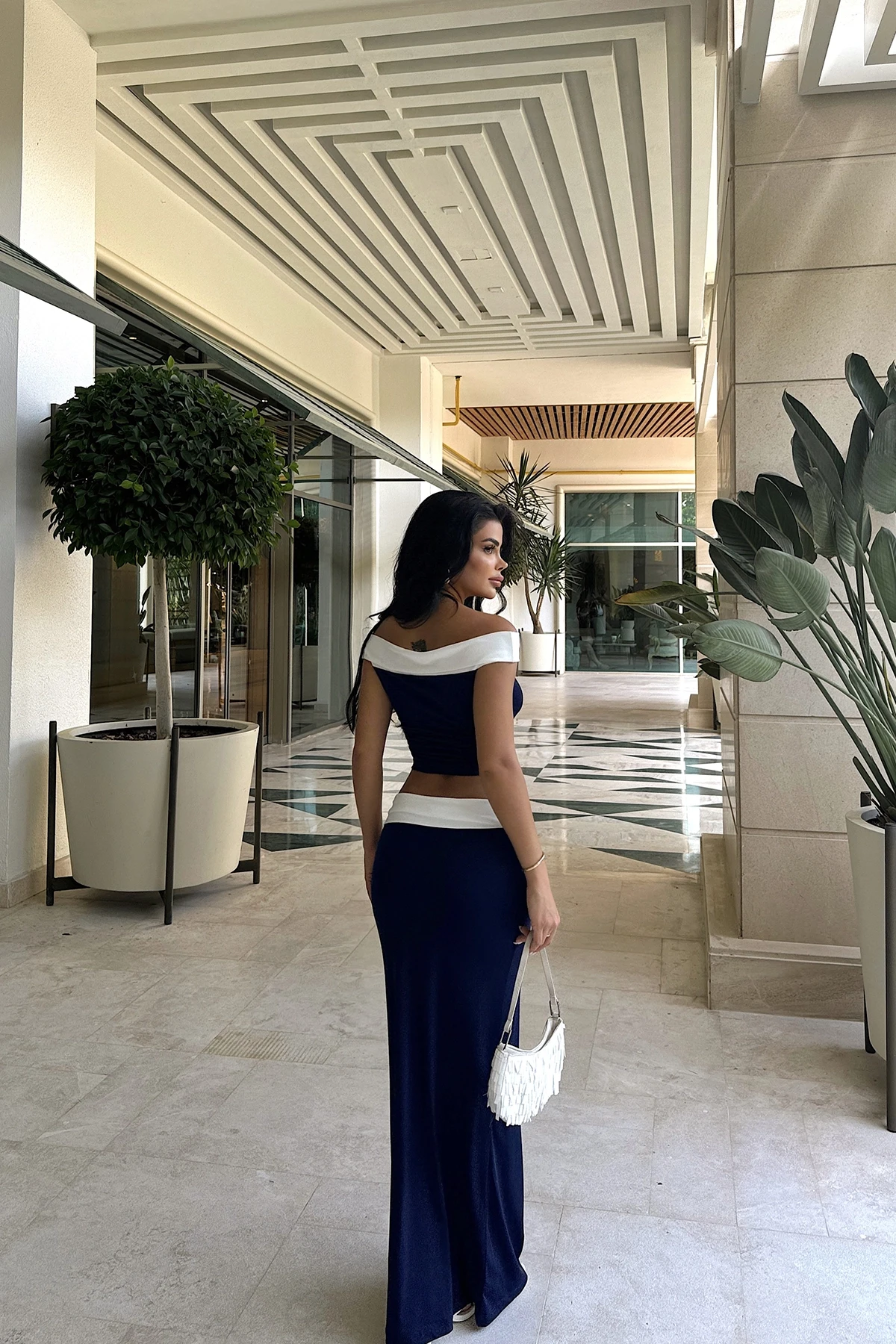 Picture of Navy Blue Nora Two Color Suit