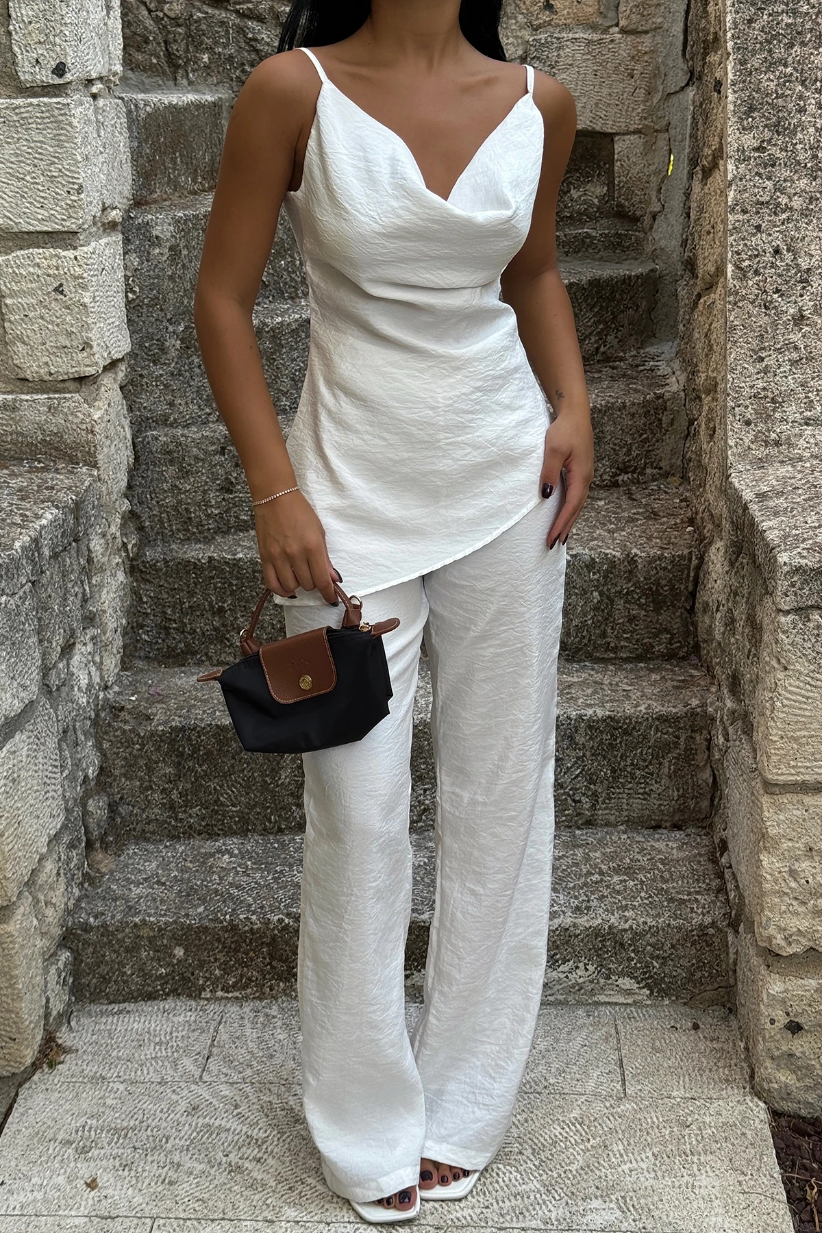 Picture of White Suspender Set