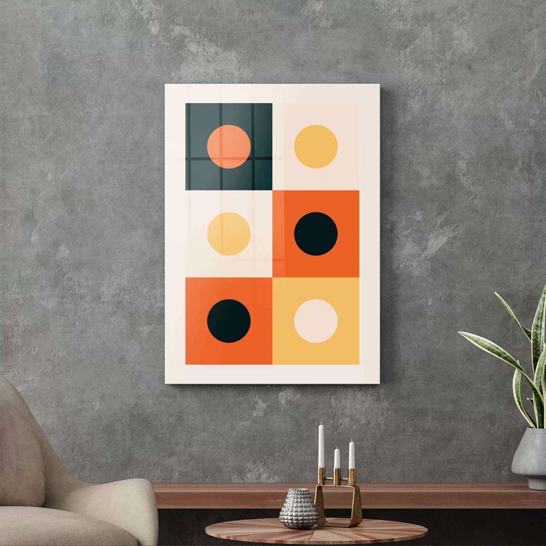 Picture of Decovetro Cam Tablo Bohem Colour Dots 50x70 cm