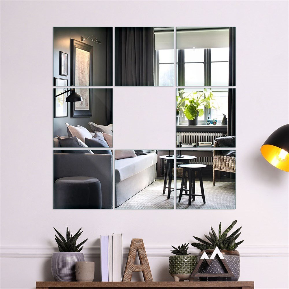 Picture of Decovetro Ayna 4 Parça Kare Dekoratif Duvar Aynası 30 x 30 Cm