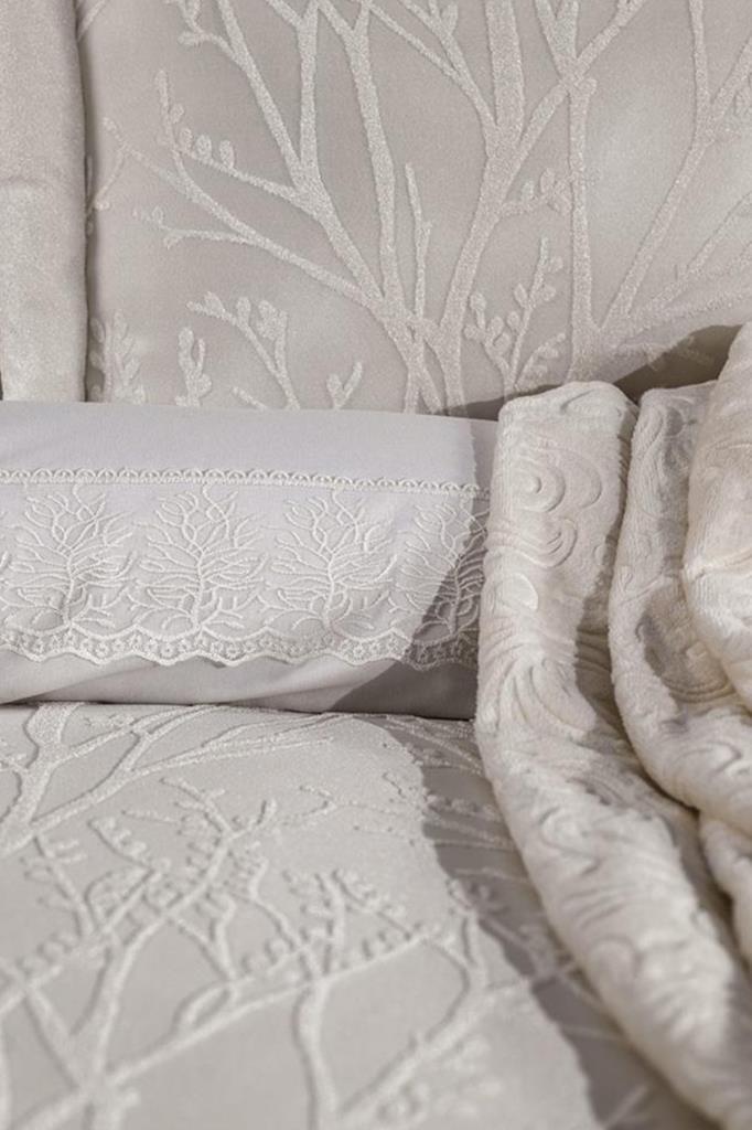 Picture of Çeyiz Diyarı Natural 10 Parça Battaniyeli Çeyiz Seti Krem