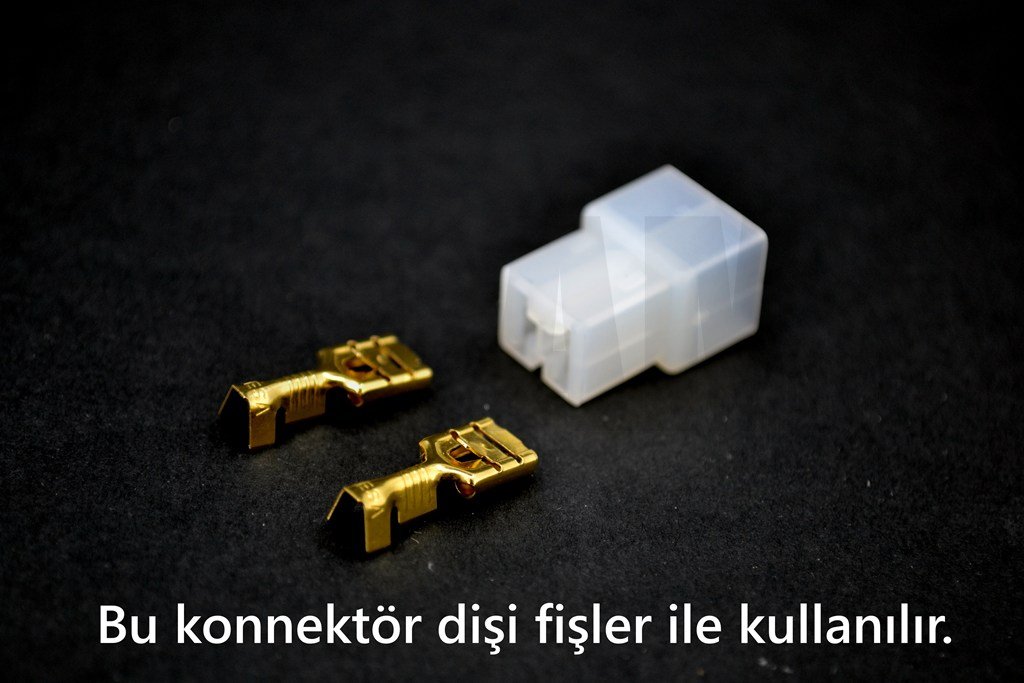 Picture of 100 Adet 2 Terminal Erkek Konnektör Kılıf (6,3 Dişi Fiş İçin)