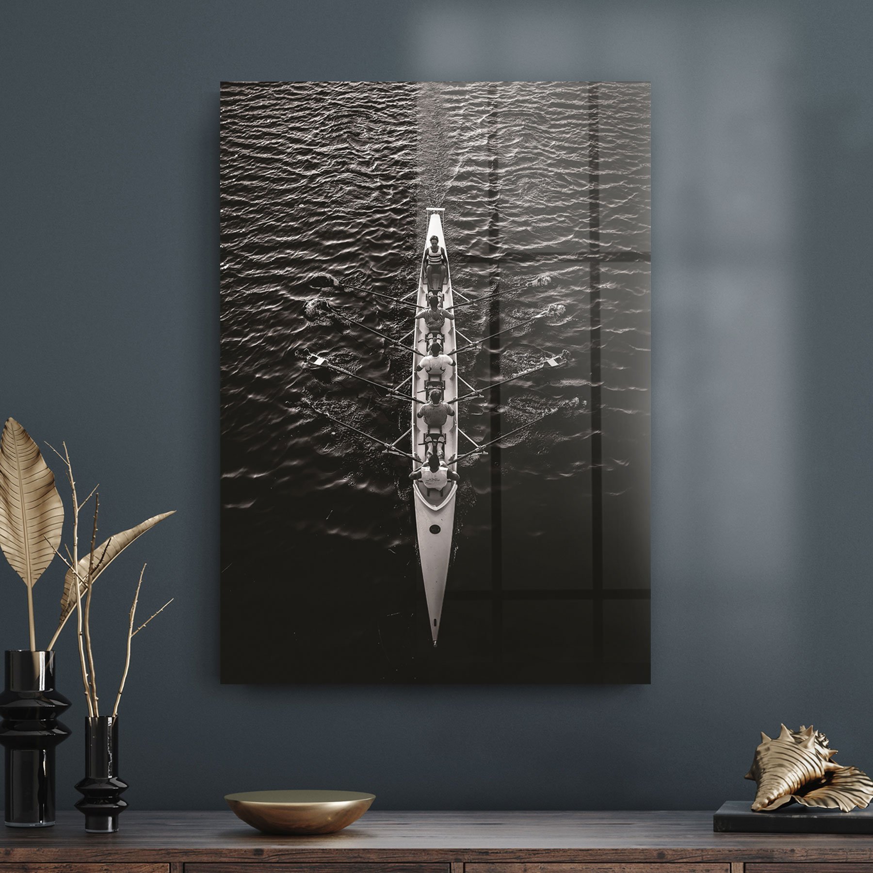 Picture of Decovetro Kürek Yarışı Cam Tablo 30x40 cm