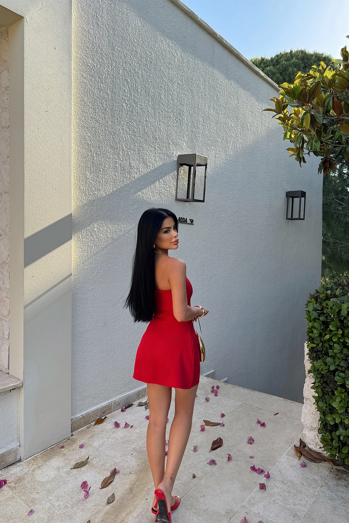 Picture of Red Belinda Strapless Mini Dress