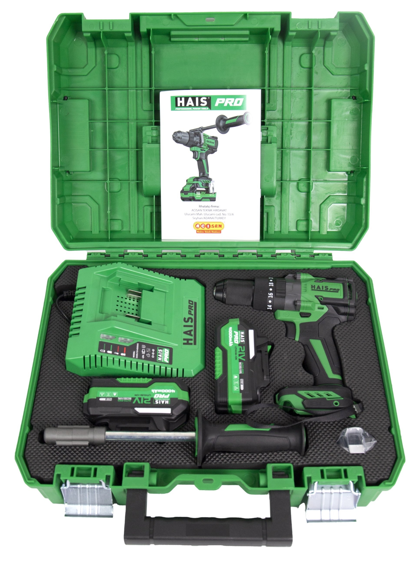 Picture of HAISPRO Profesyonel Darbeli Matkap 21 V 4.0 Ah Çift Akülü