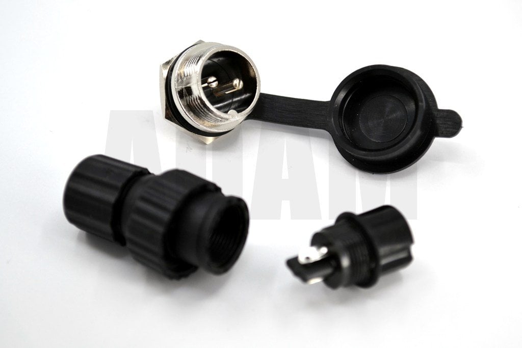 Picture of 2 Pin Su Geçirmez Mike Konnektör Takım Mayk Soket Panel Tip GX16