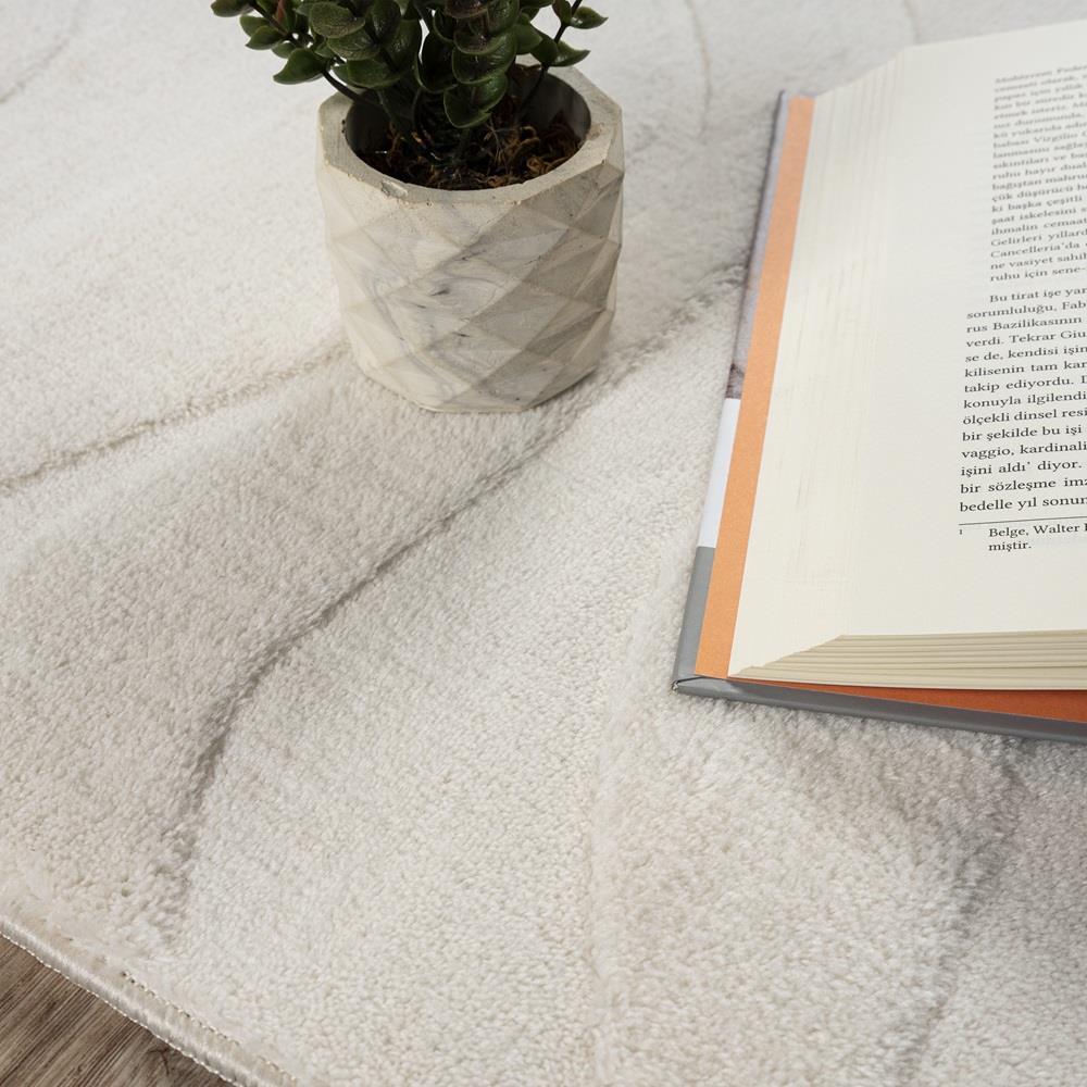 Picture of Dinarsu Alaçatı Püsküllü Kaymaz Taban Halı 150x230 Lorey Açık Bej