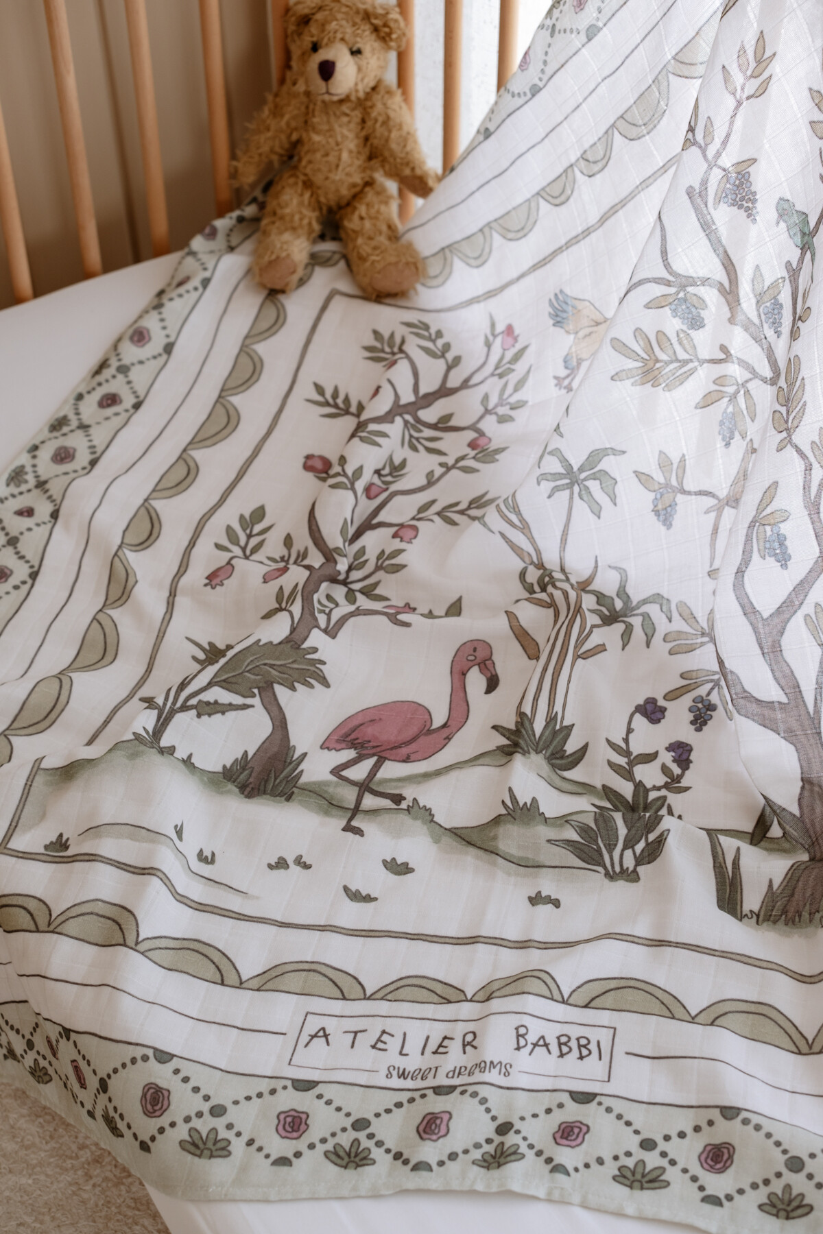 Picture of Çift Katlı Müslin Bebek Örtüsü - İlkbahar