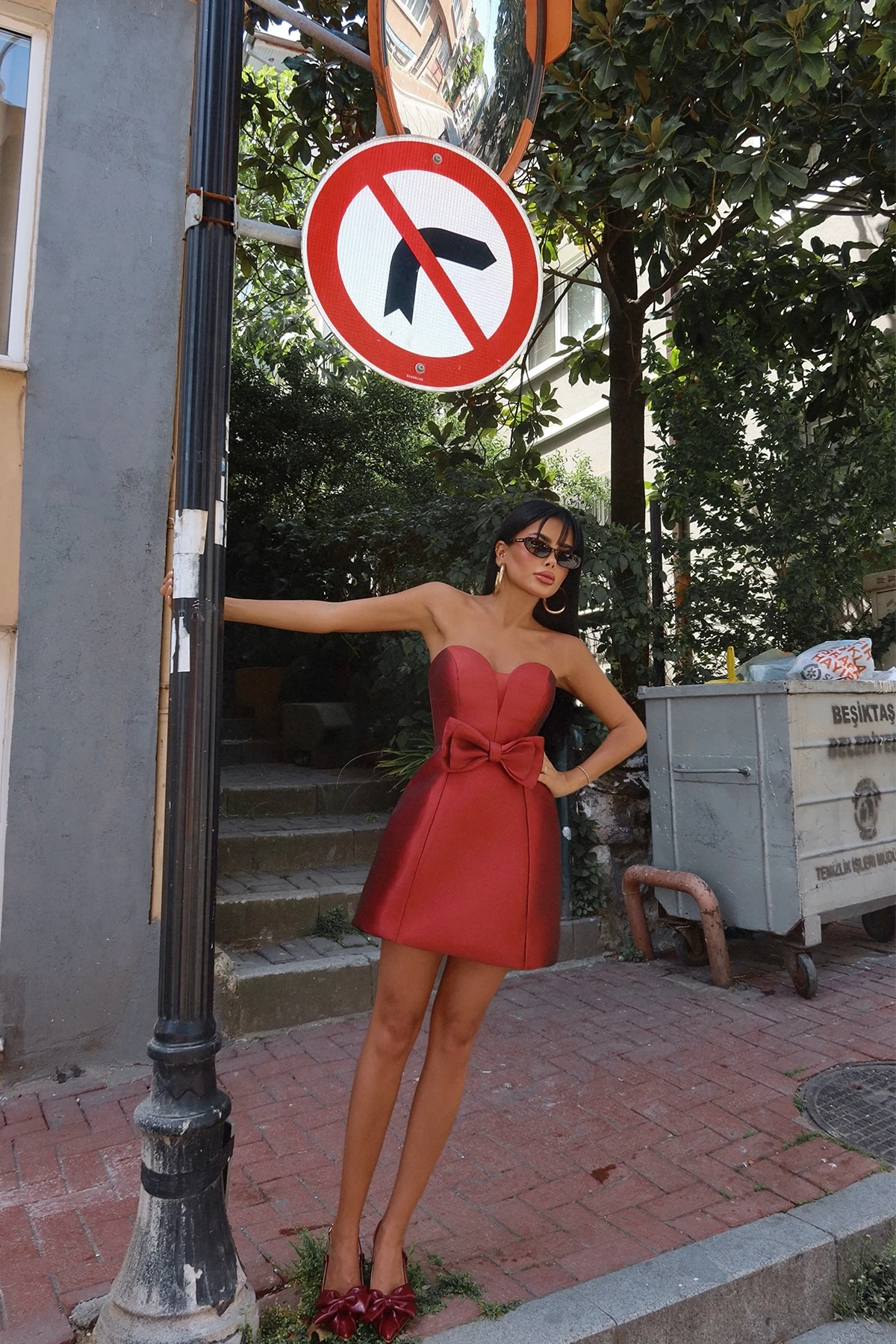 Picture of Red Luella Mini Evening Dress