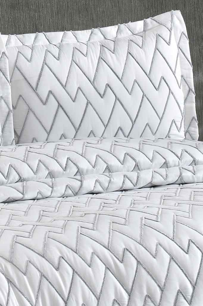 Picture of Maria Kapitoneli Çift Kişilik Yatak Örtüsü 230x240 Krem Gri