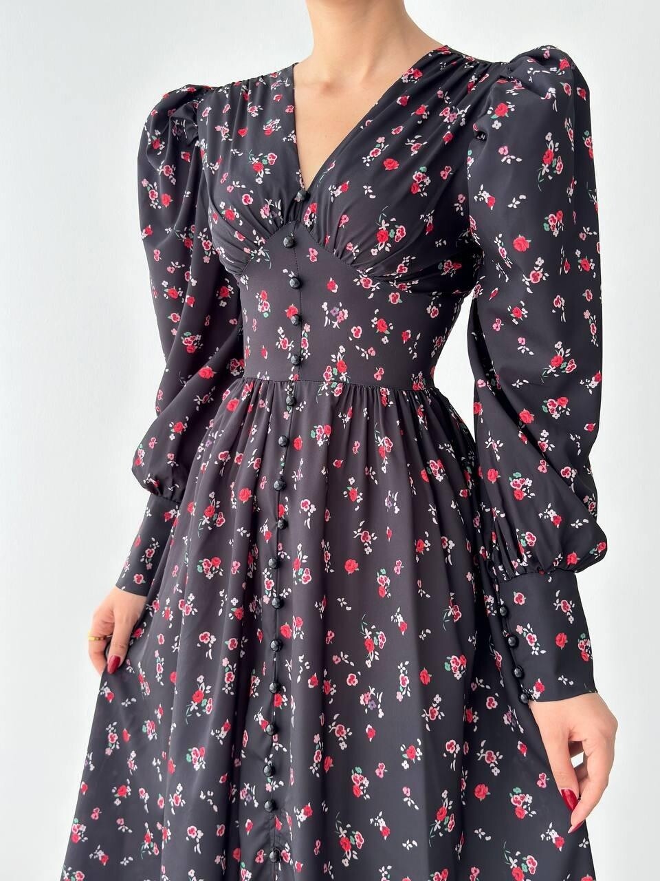 Picture of Cery Çicekli Uzun Elbise