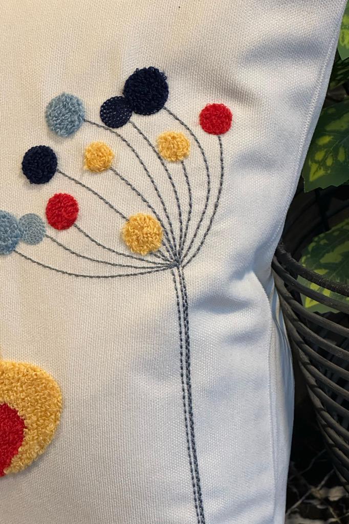 Picture of Dide Lüx Nakışlı Keten Kırlent Kılıfı 45x45 cm