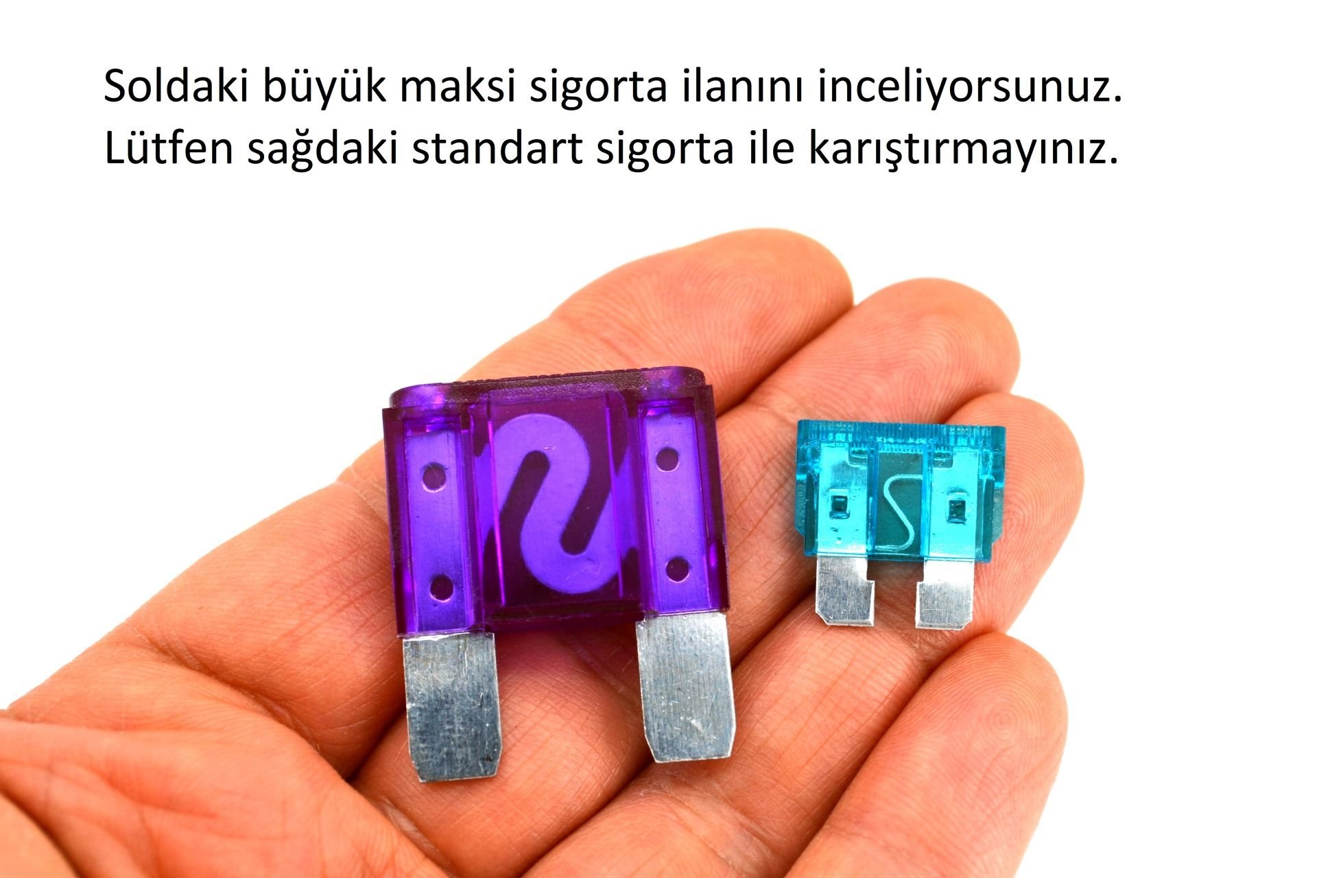 Picture of 50A Kırmızı Şeffaf Büyük Maksi Bıçak Sigorta 50 Amper