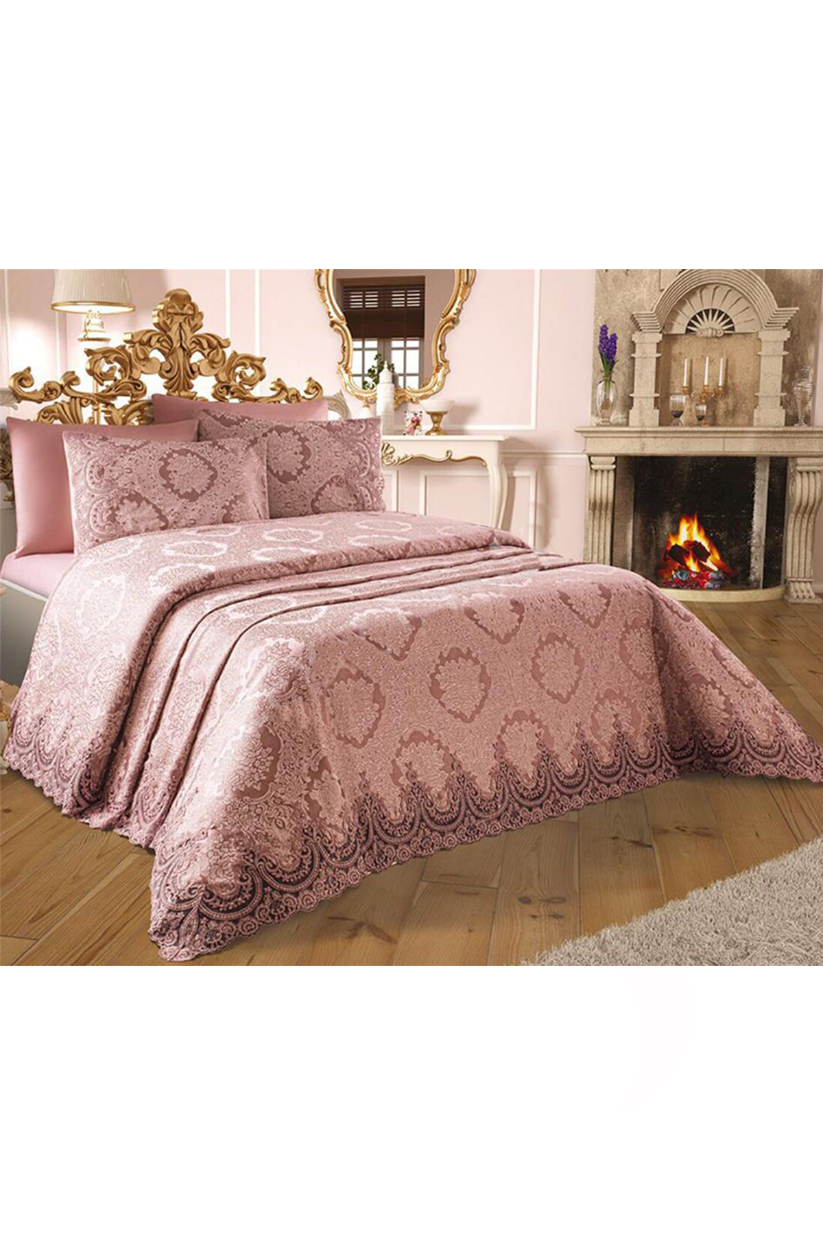 Picture of Çeyizdiyarı Fransız Güpürlü Jasmine Pike Takımı Pudra