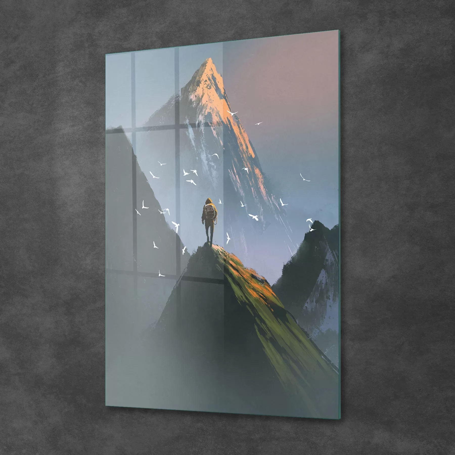 Picture of Decovetro Cam Tablo Sulu Boya Manzara 30x40 cm