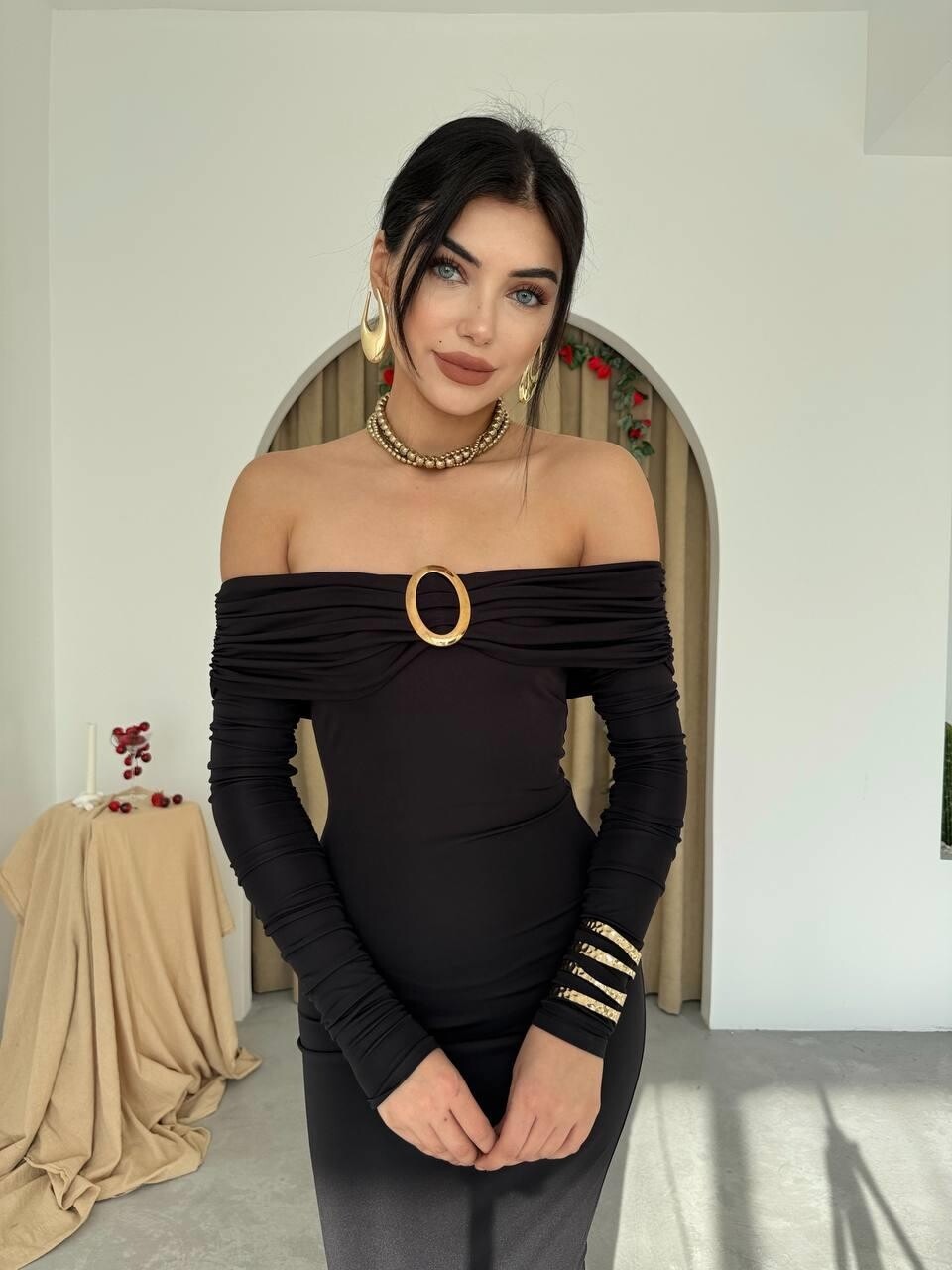 Picture of Maca Straplez Elbise