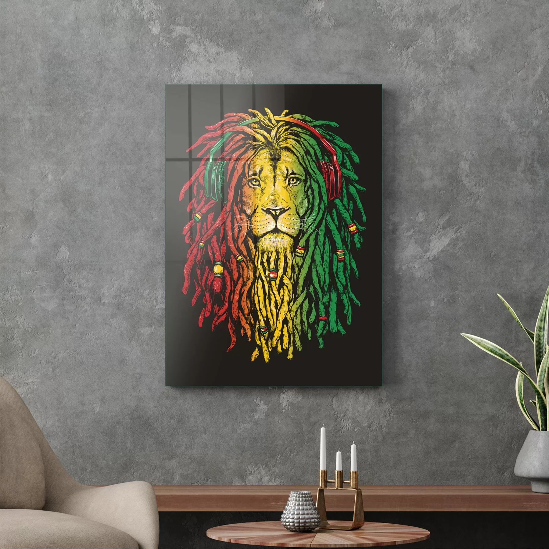 Picture of Decovetro Cam Tablo Pop Art Lion 30x40 cm