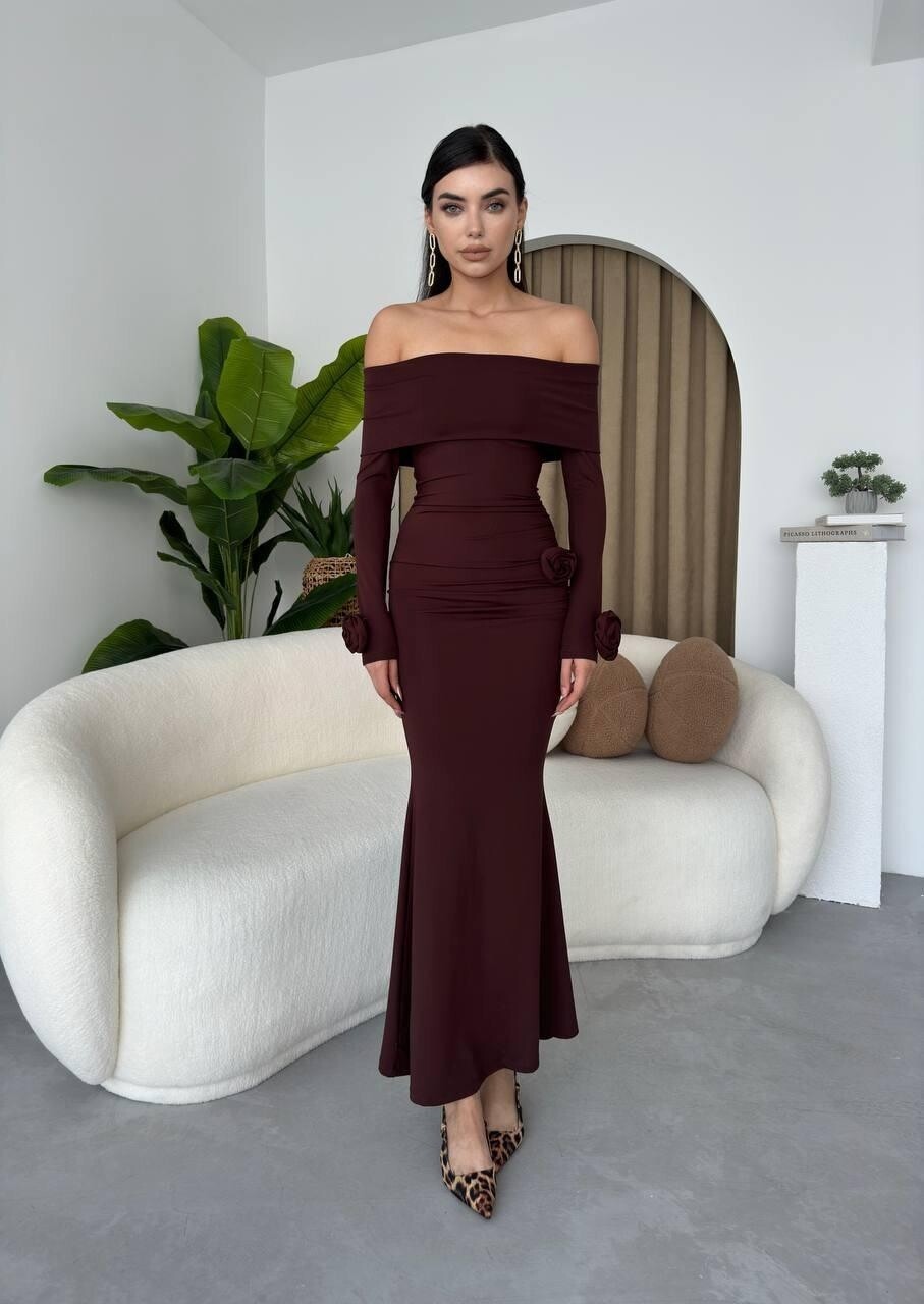 Picture of Ravenna Gül Detaylı Elbise