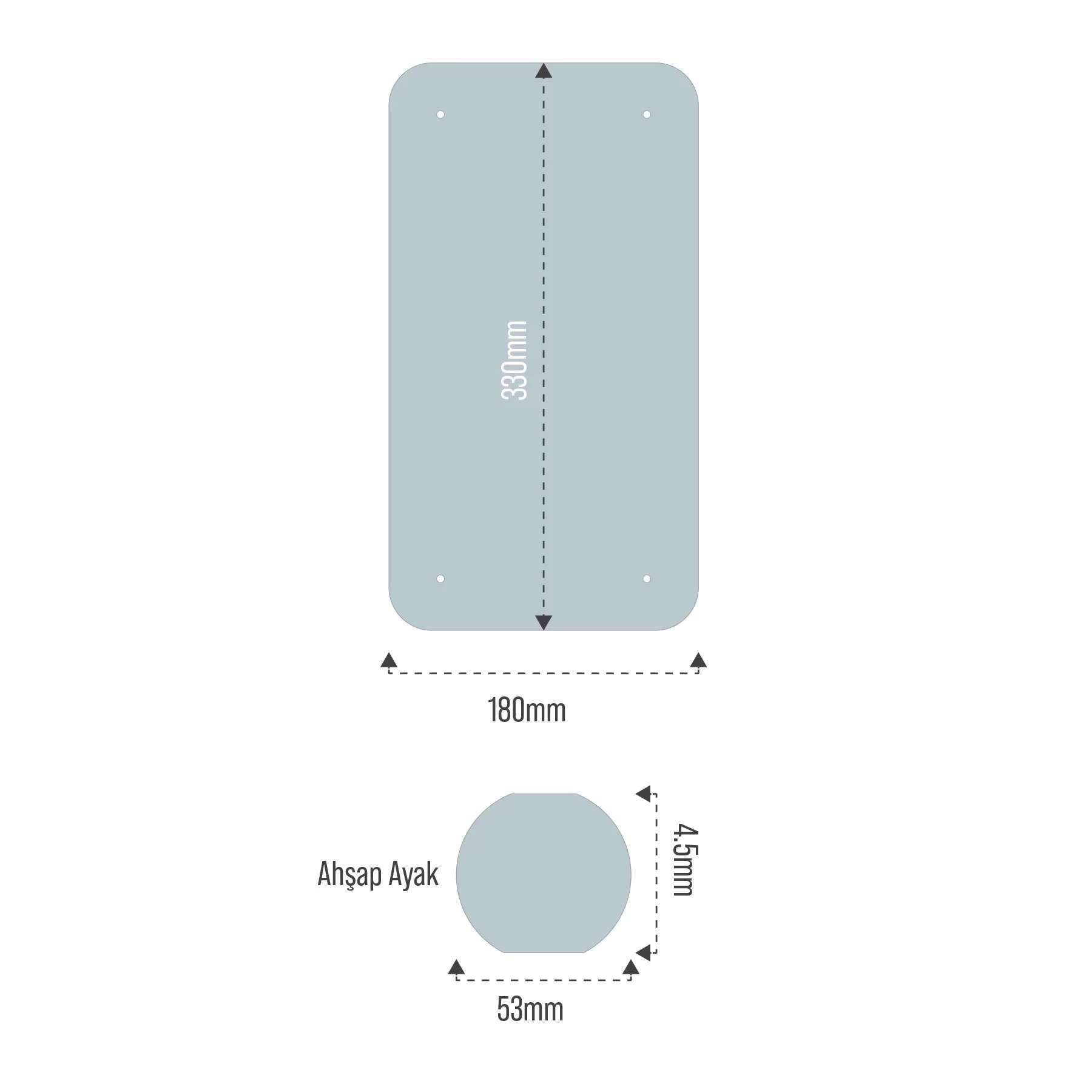 Picture of Decovetro Ahşap Ayaklı Dekoratif Şeffaf Organizer Düzenleyici 18 x 33 Cm