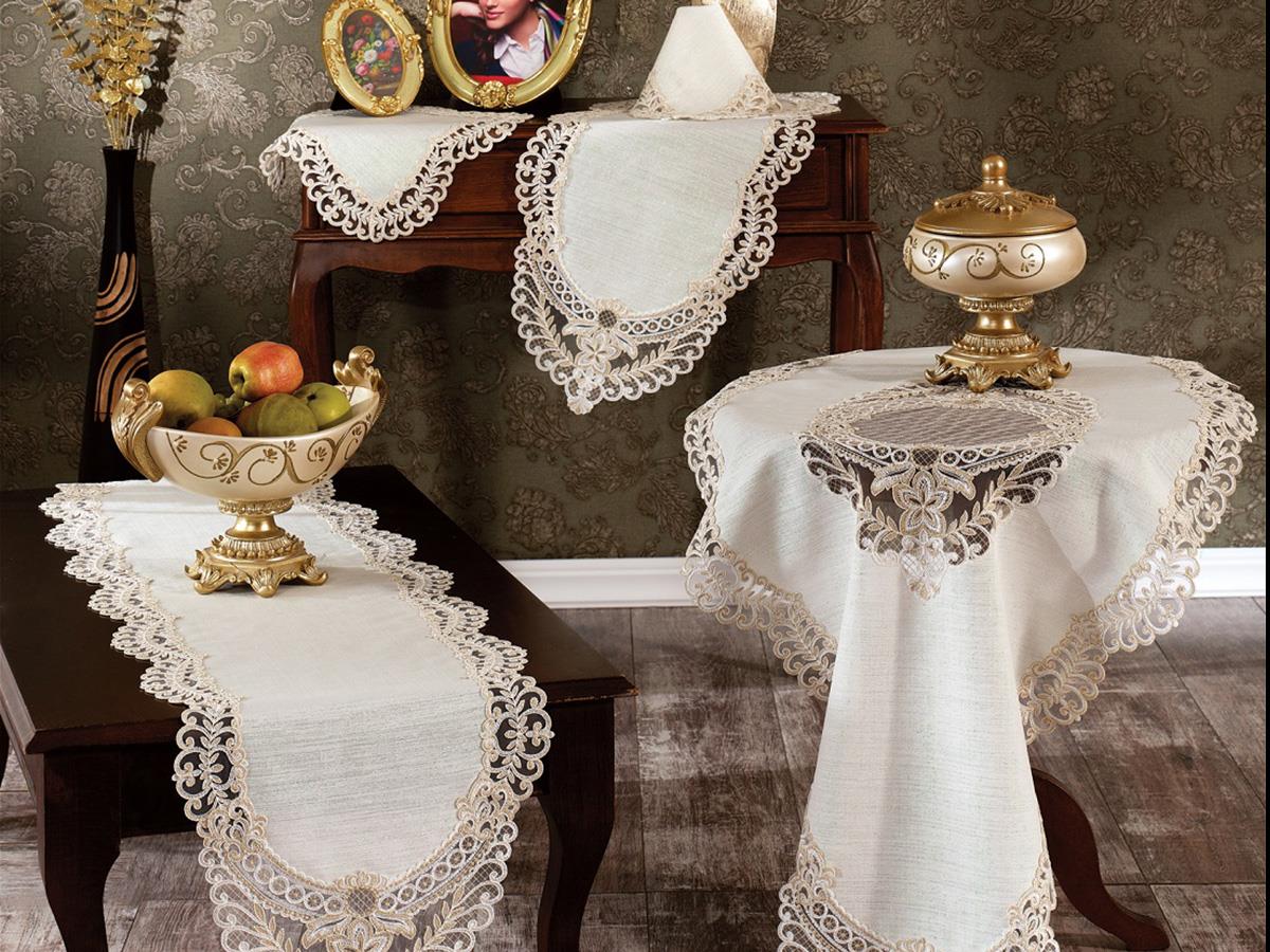 Picture of Dila Keten Salon Takımı 5 Parça Pudra