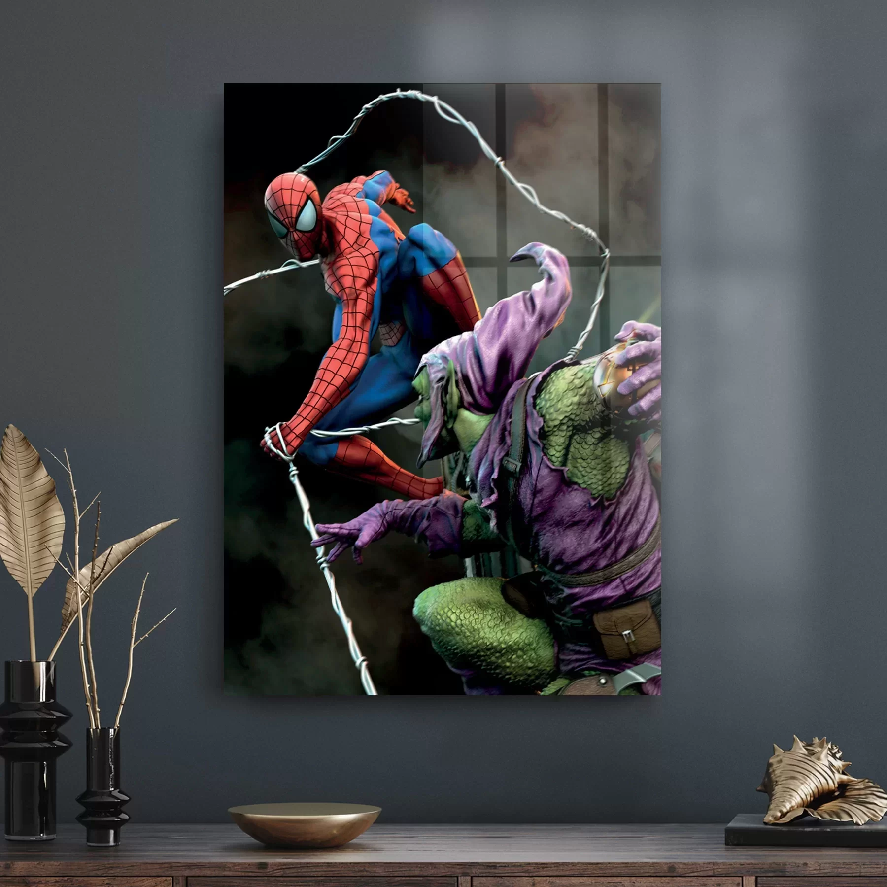 Picture of Decovetro Cam Tablo Spiderman Vs Green Goblin Web 50x70 cm
