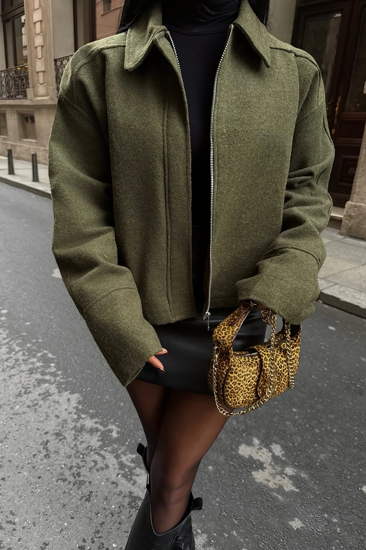 Picture of Khaki Shirt Collar Jacket