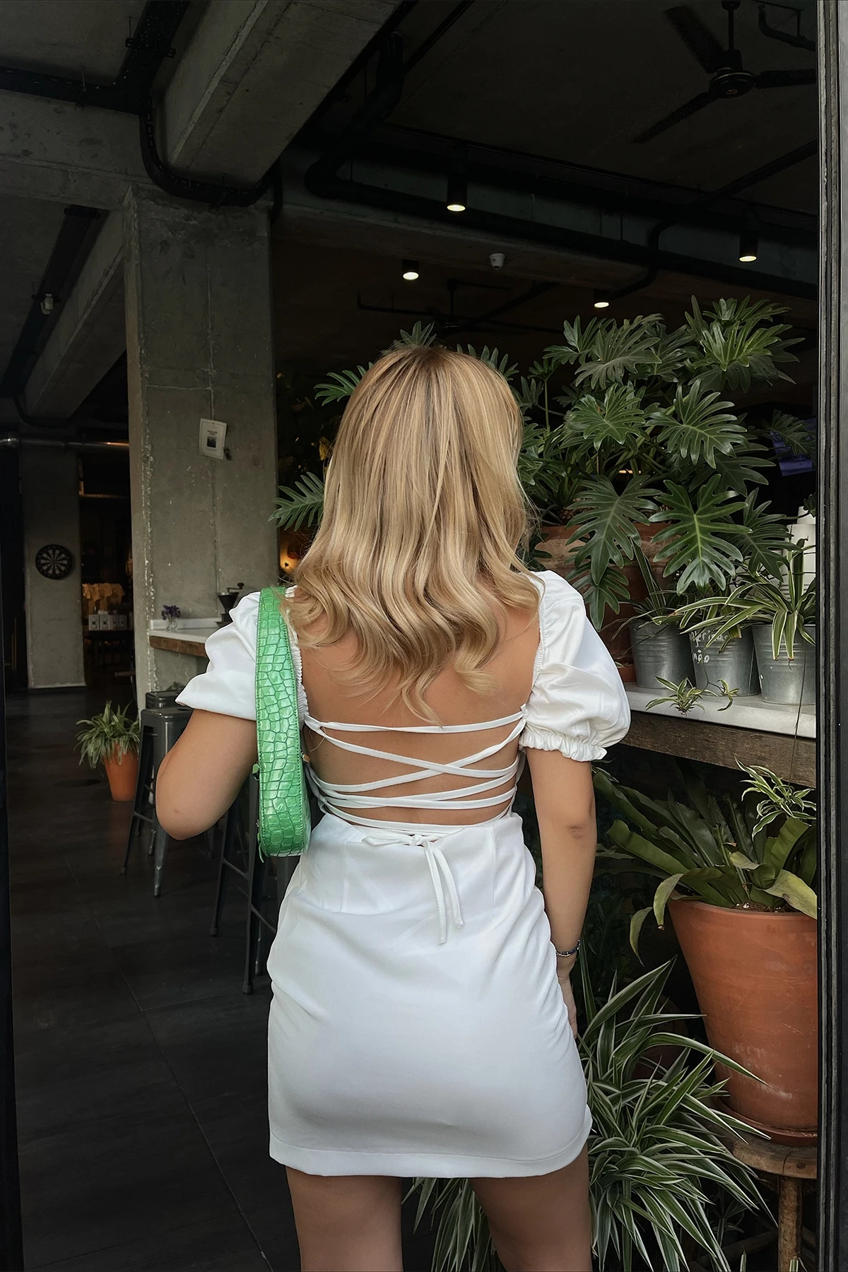 Picture of White Tie Mini Dress