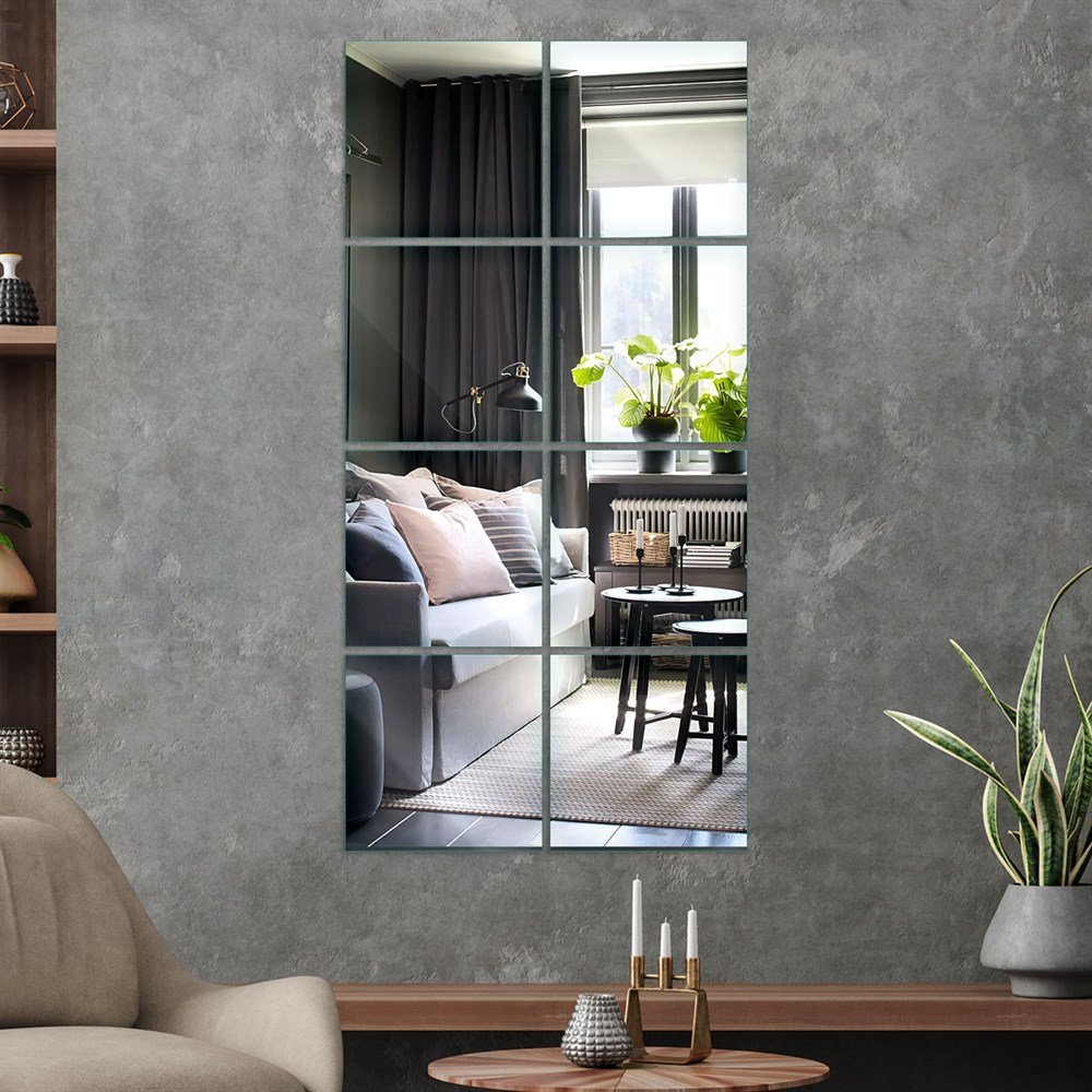 Picture of Decovetro Ayna 4 Parça Kare Dekoratif Duvar Aynası 20 x 20 Cm