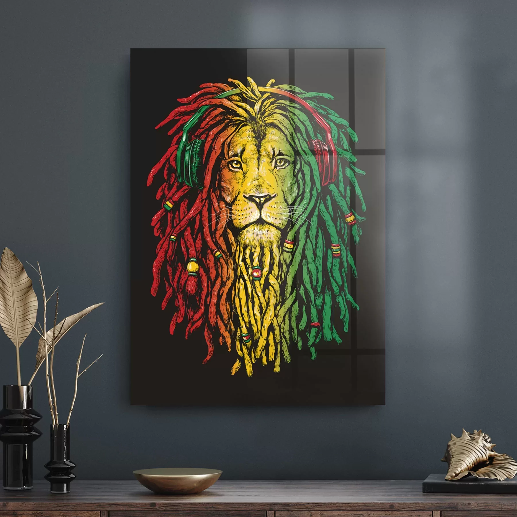 Picture of Decovetro Cam Tablo Pop Art Lion 30x40 cm