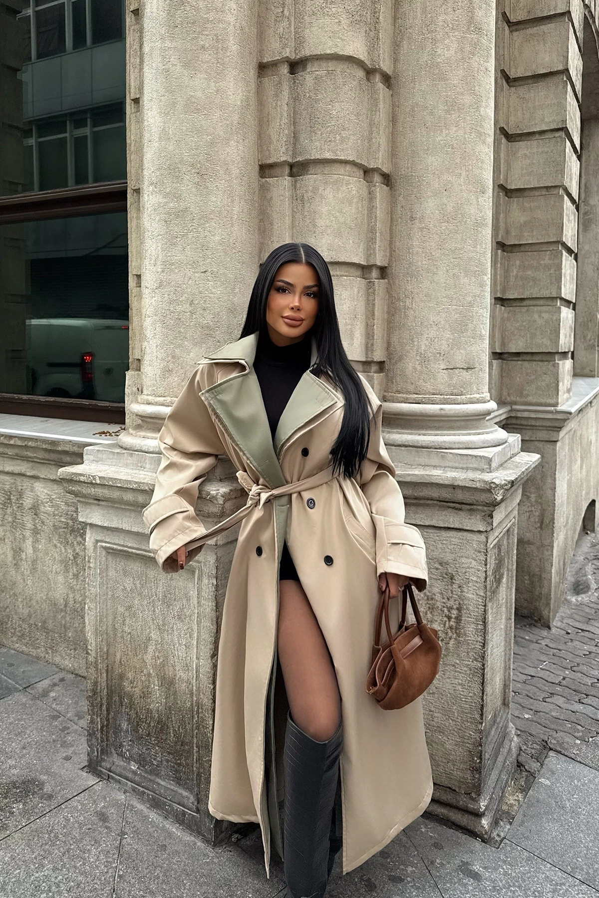 Picture of Penny Lane Two Color Trench Coat