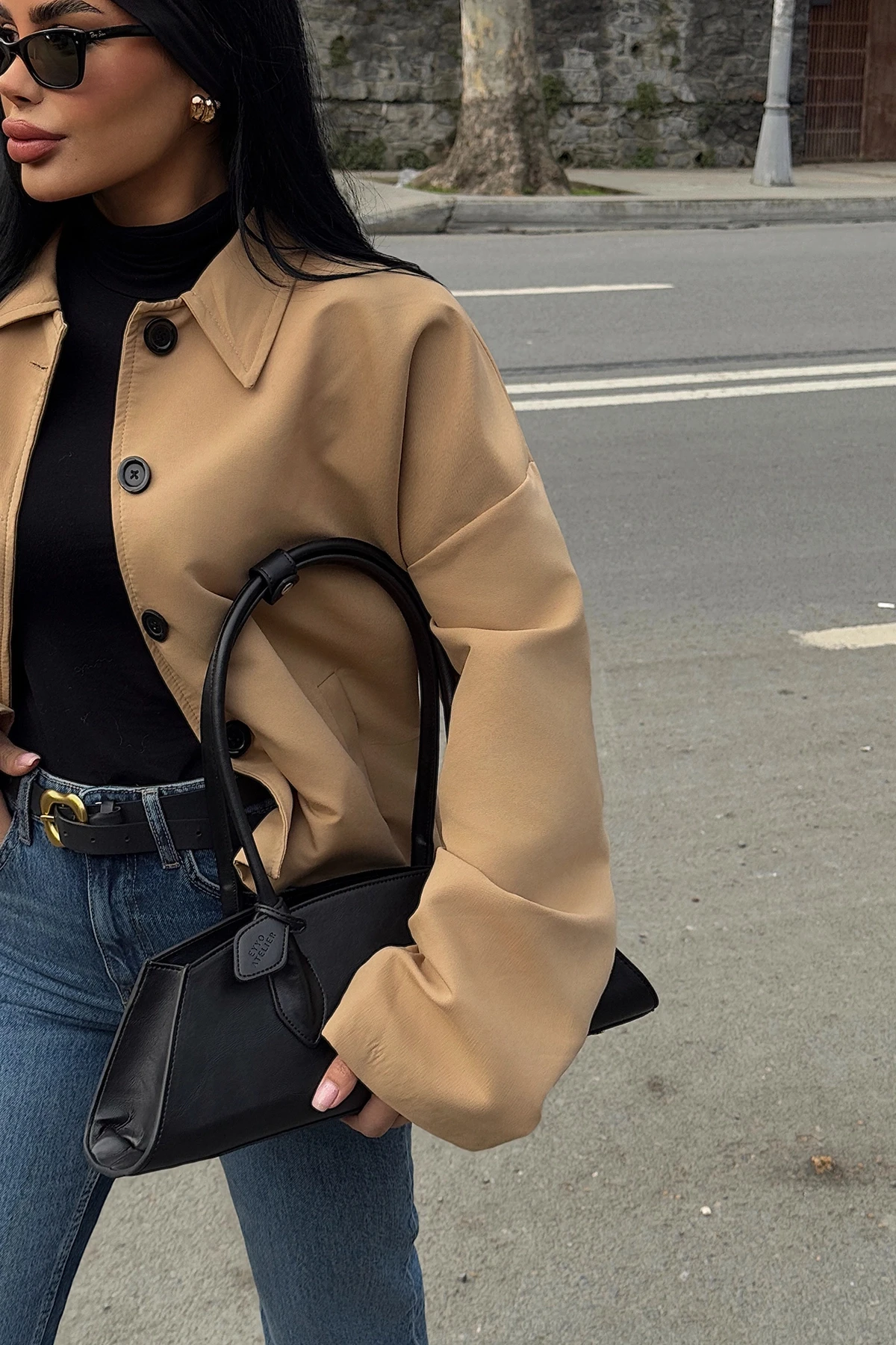 Picture of Black Nersia Leather Bag