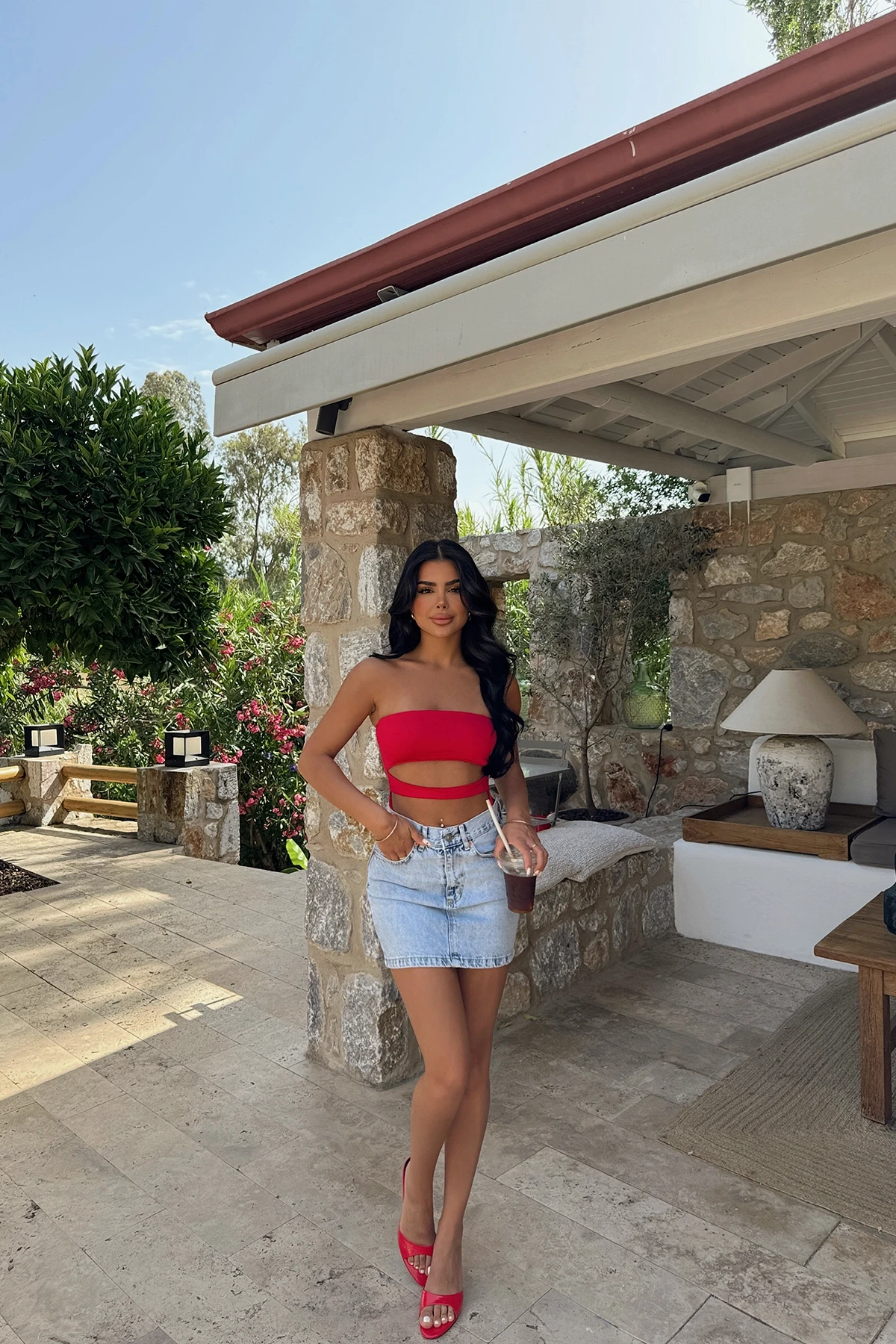 Picture of Red Window Detail Bodysuit