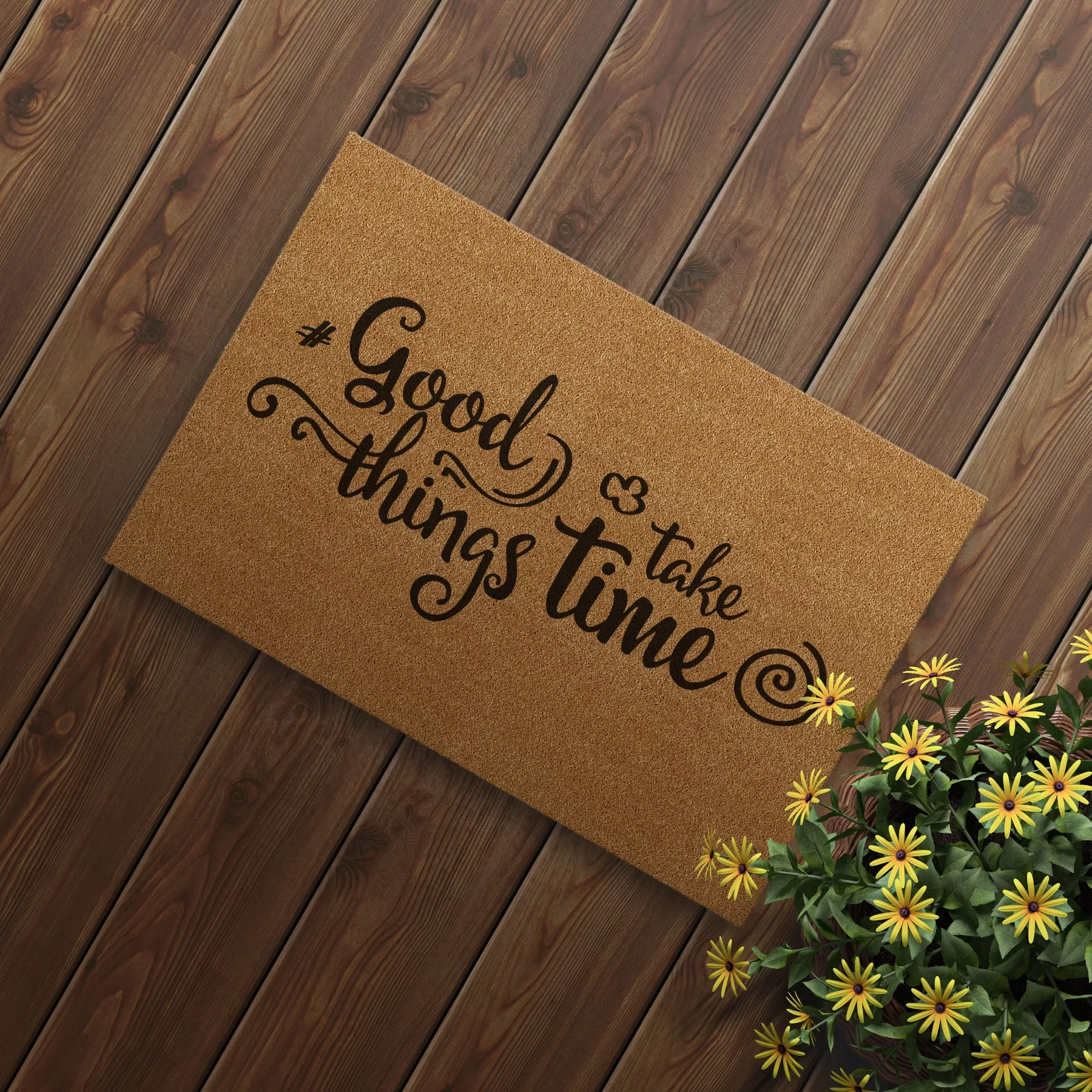 Picture of Decovetro Paspas Good Things Desenli Kapı Önü paspası40 x 60 Cm