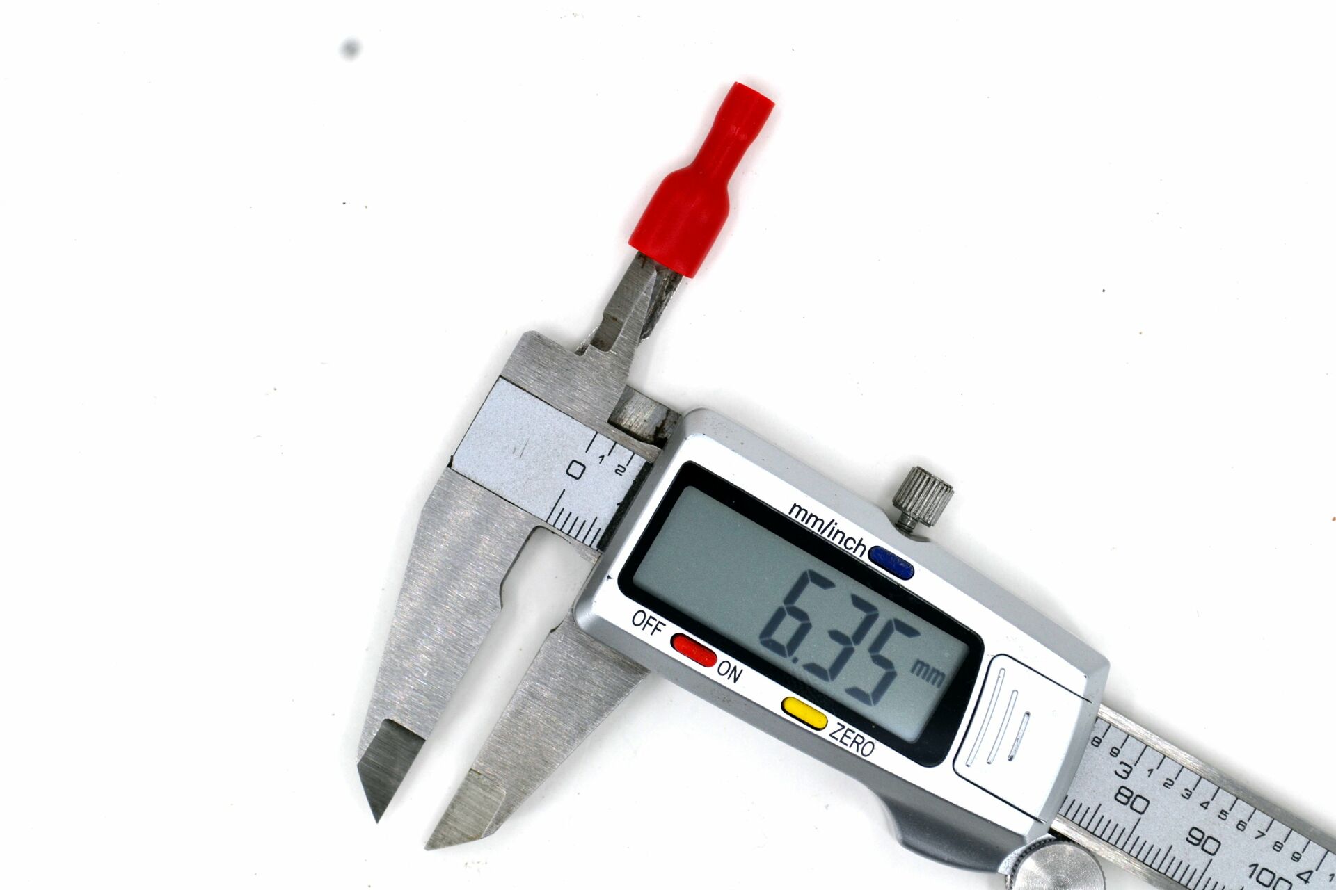 Picture of 100 Adet 0,50-1,50mm Kablo Ucu 6,3 Dişi Kırmızı Izolasyonlu Sıkmalı MT-SKDK63