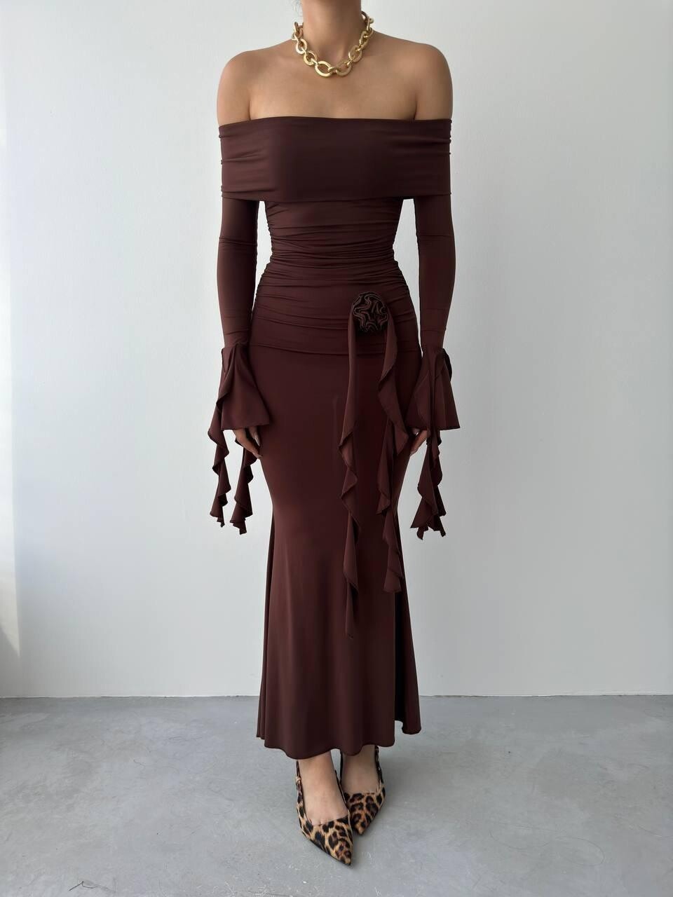 Picture of Valijevo Gül Detay Elbise