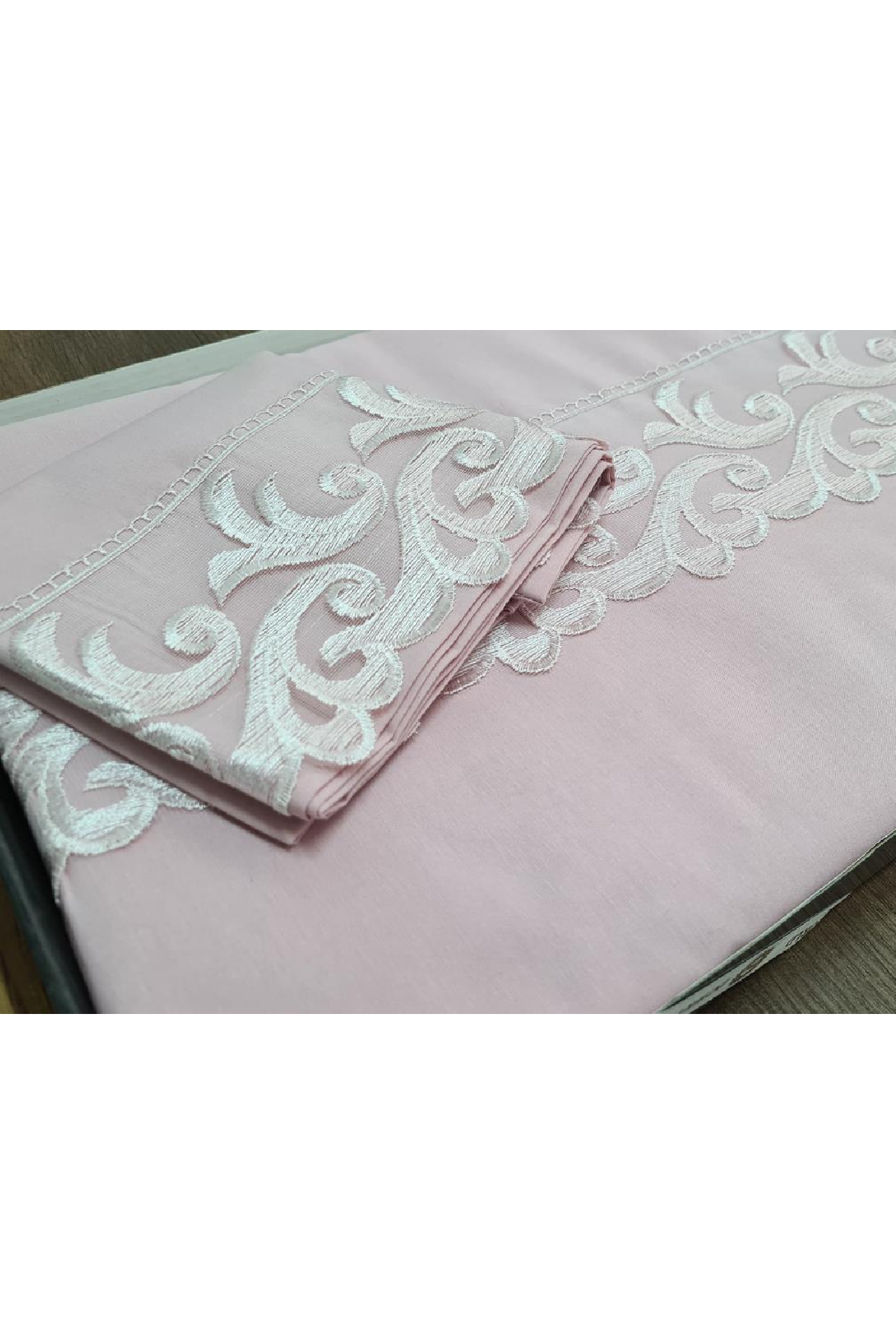 Picture of Çeyiz Diyarı Fransız Güpürlü Belinda Nevresim Takımı Pudra