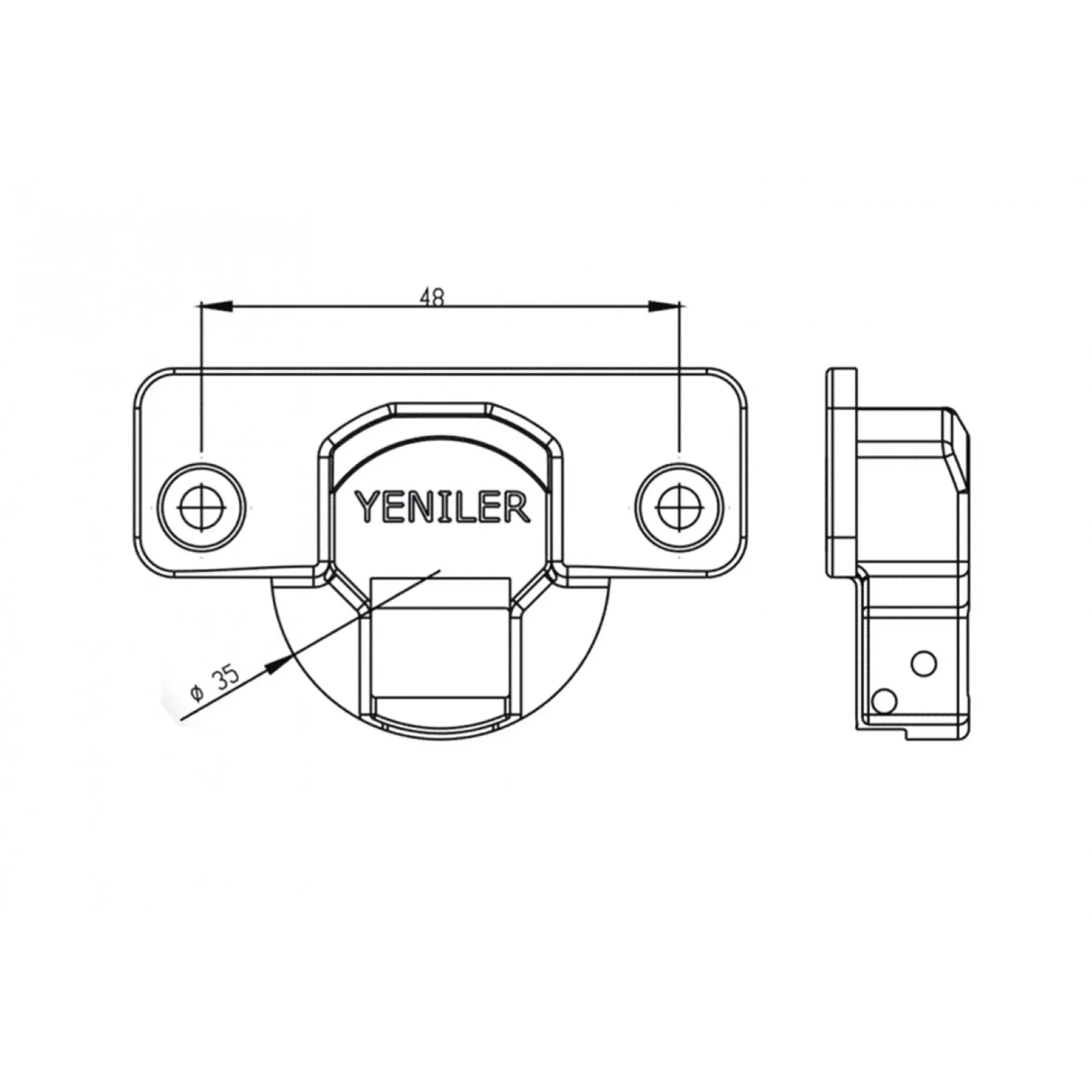 Picture of YENİLER Tas Menteşe Yarım Deve Boynu + Menteşe Tabanı 060.002